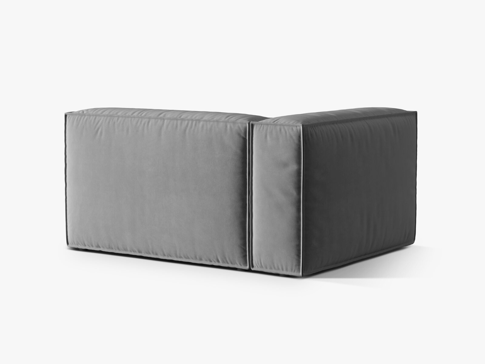 Micadoni Eckmodul Nuria 2-Sitzer Links Samt Grau