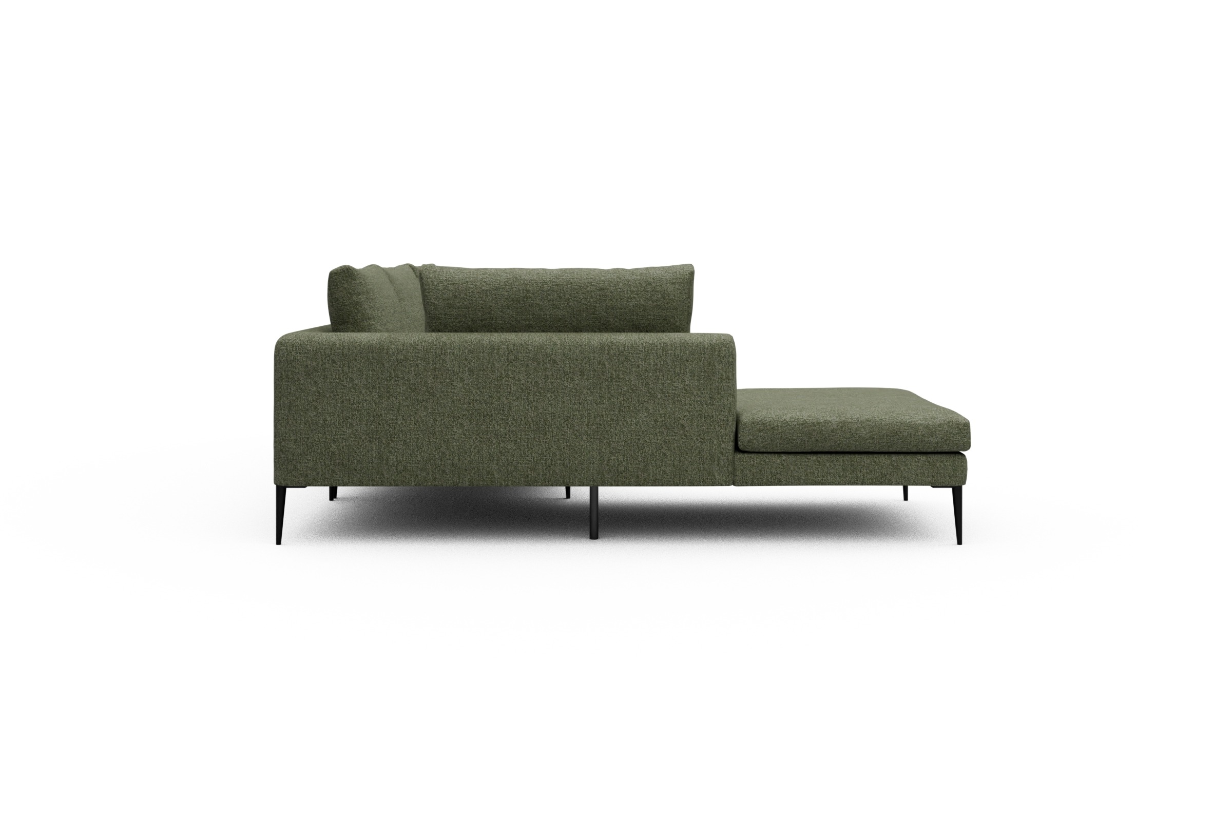 Ecksofa Paul Relax-Ecke rechts mit 3-Sitzer Carreno-Vivid-Green