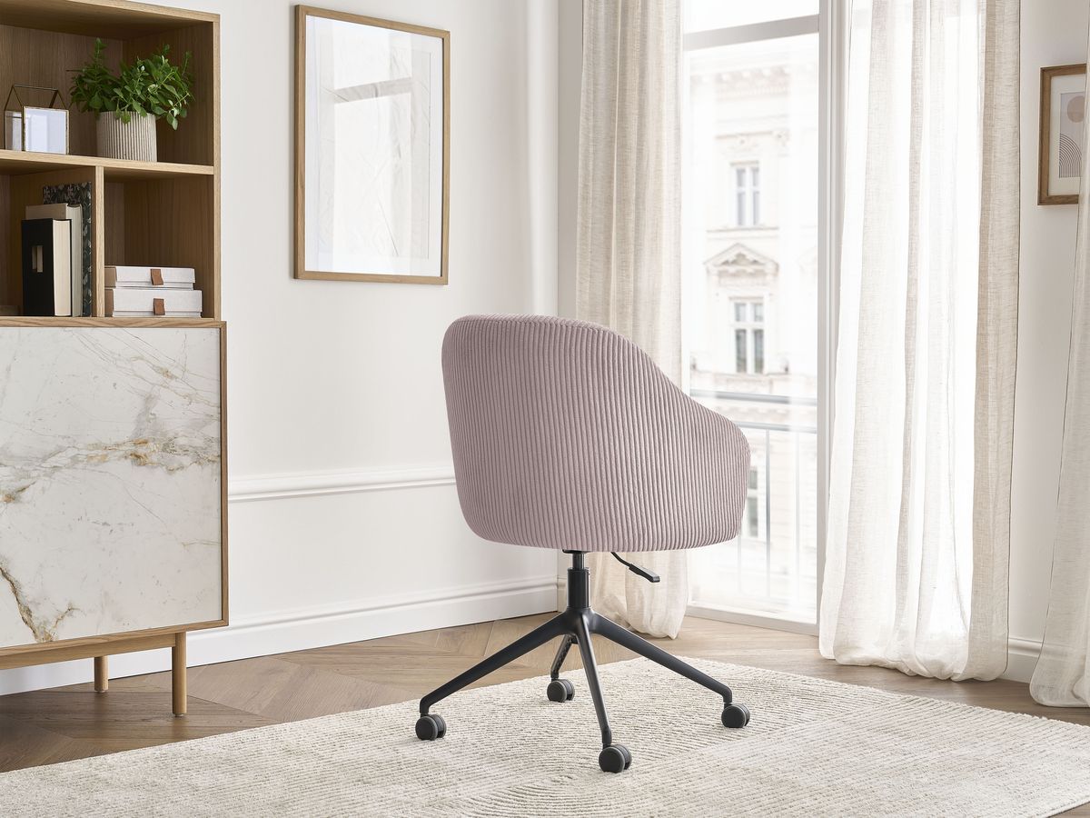 Bobochic Sophie Bürostuhl Cordsamt Rosa