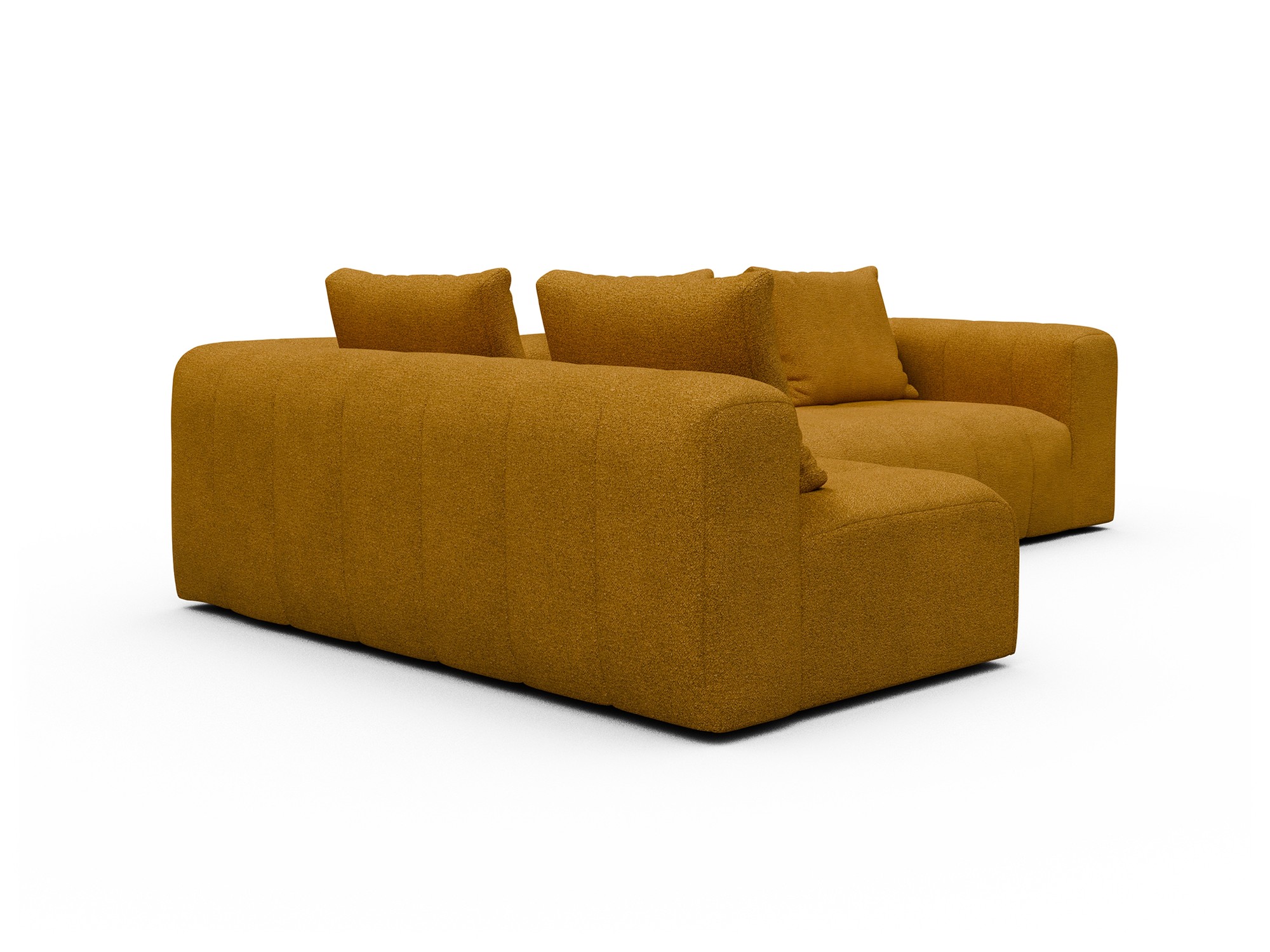 Hugo 2x 2,5-Sitzer Armlehne rechts Boucle-Ochre moebelfaktor