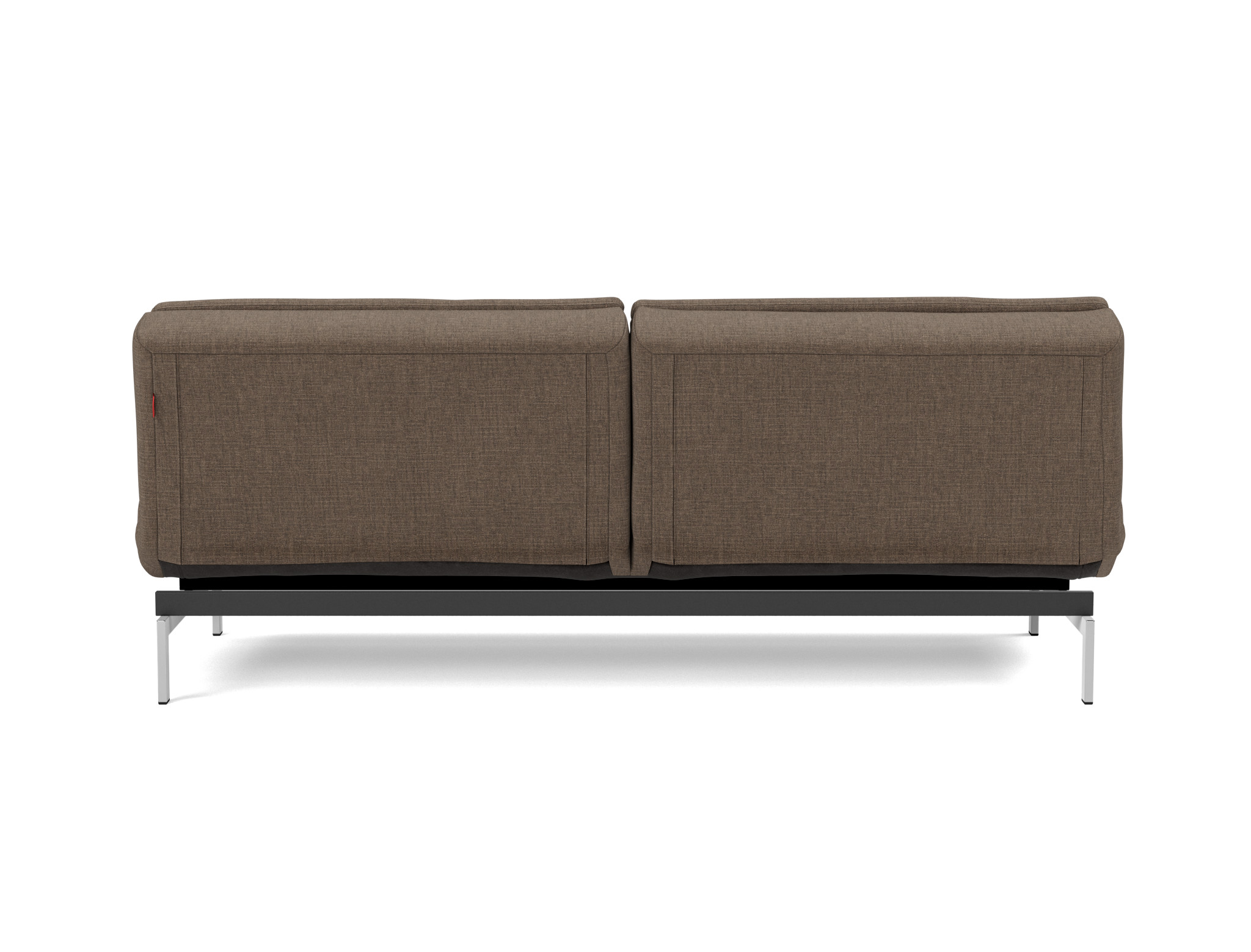 Schlafsofa Dublexo Chenille Esina 411-Cedar-Brown Beine Chrom