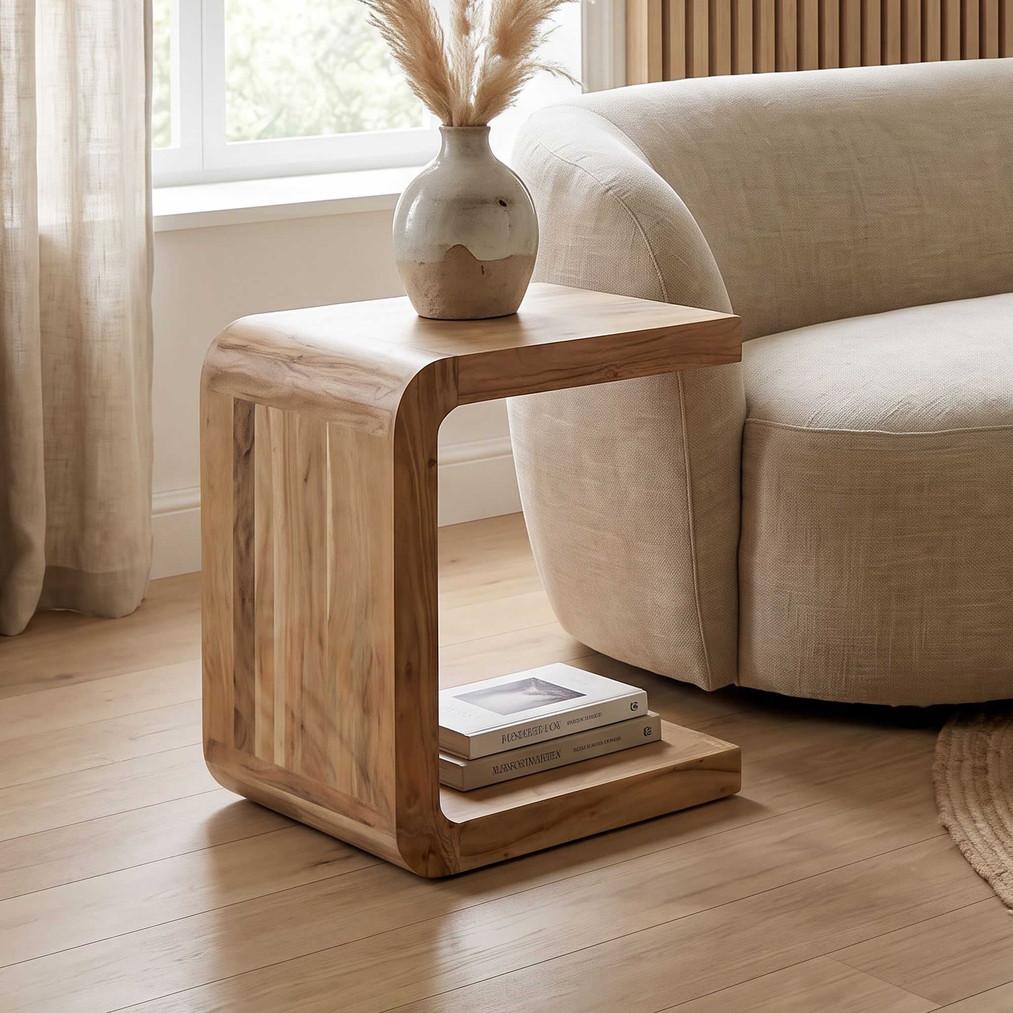 Beistelltisch Vadheim Akazie Massivholz 45 × 45 × 45 cm