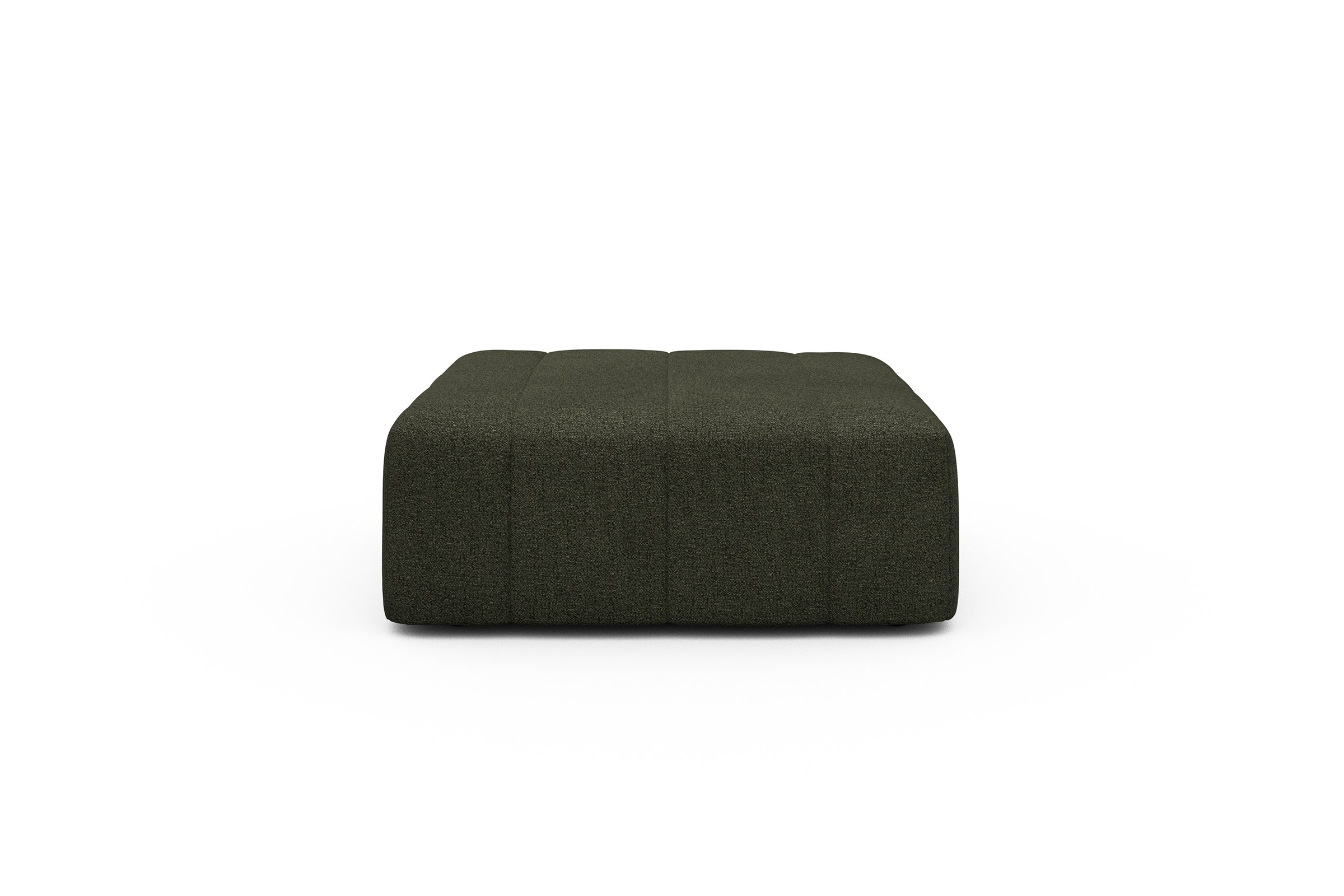 Sitzhocker Hugo Ottomane Boucle-Forest-Green