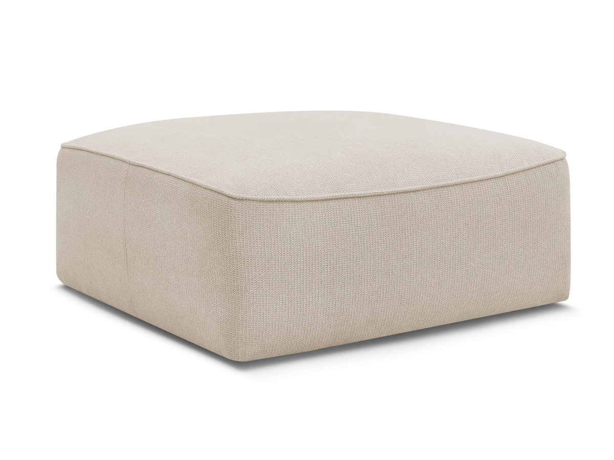 Bobochic Leopold Pouf Melange-Stoff Beige