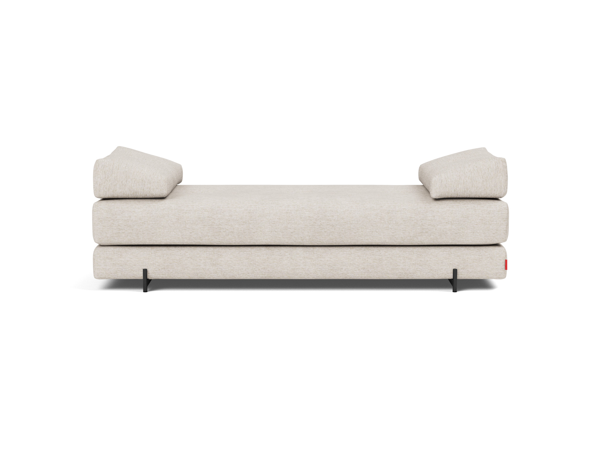 Tagesbett Sigmund Chenille Yuveno 470-Natural Beine Indu schwarz