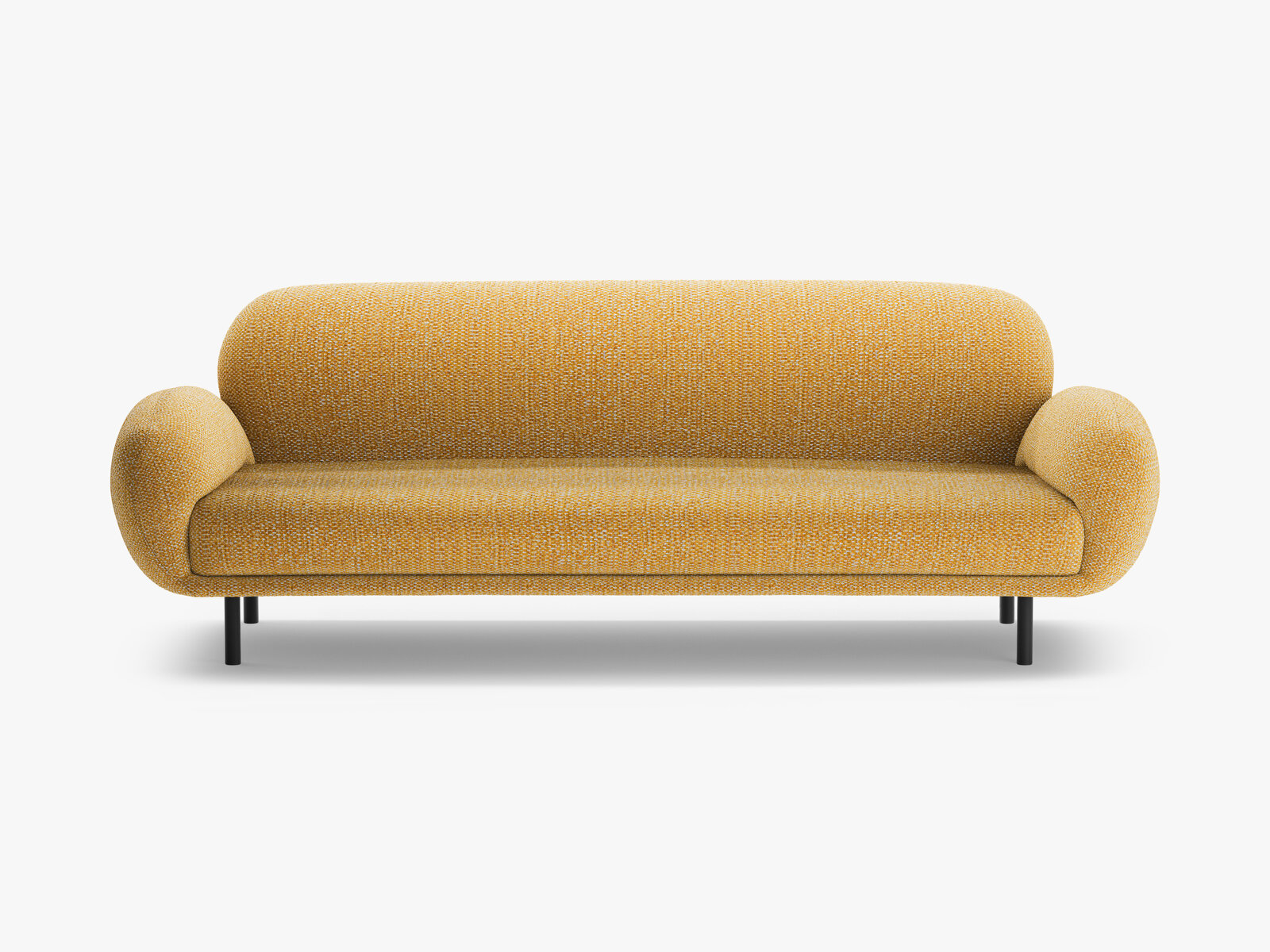 Micadoni Sofa Poppy 3-Sitzer Chenille Silencio Senf