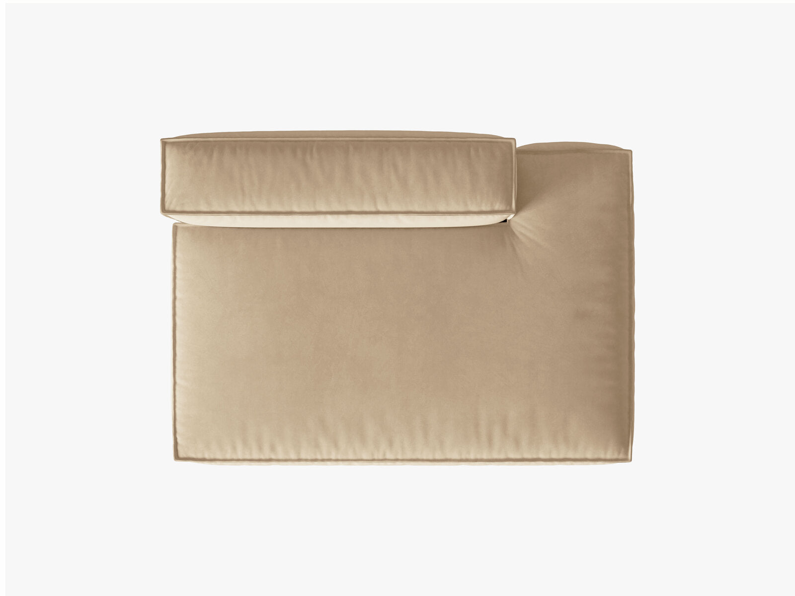 Micadoni Modul Nuria 3-Sitzer Rechts Samt Nude