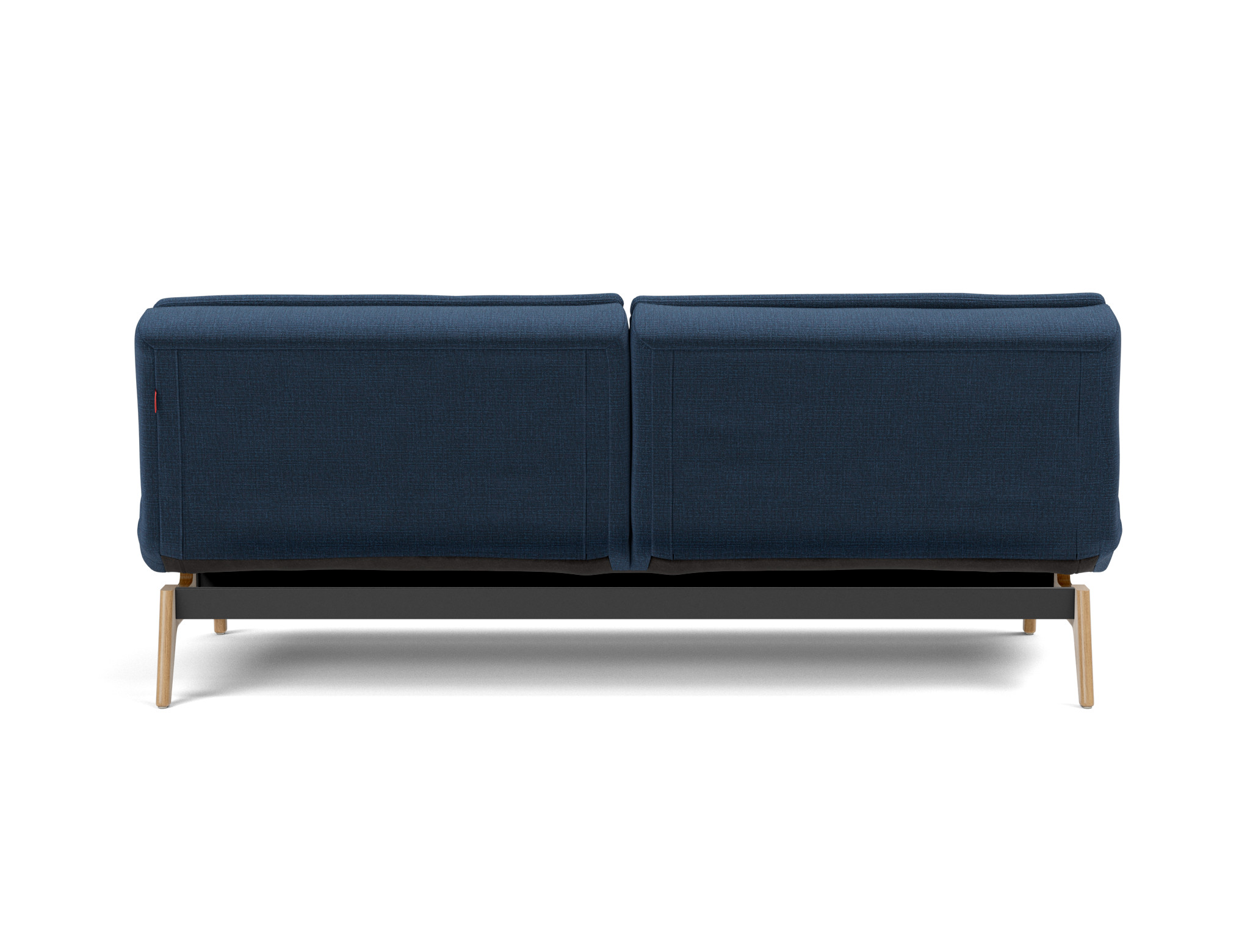Schlafsofa Dublexo Chenille Esina 414-Indigo-Blue Beine Eiche