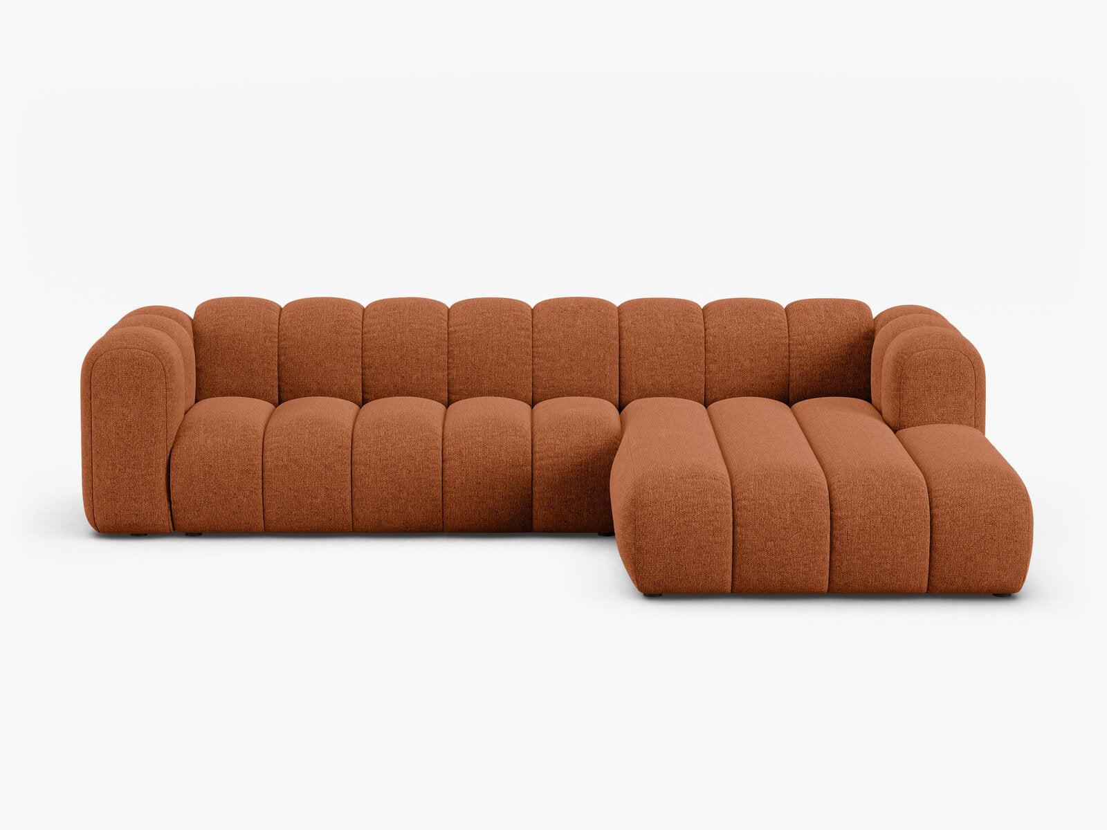 Micadoni Modulares Ecksofa Lupine 4-Sitzer Rechts Chenille Eden Ziegel