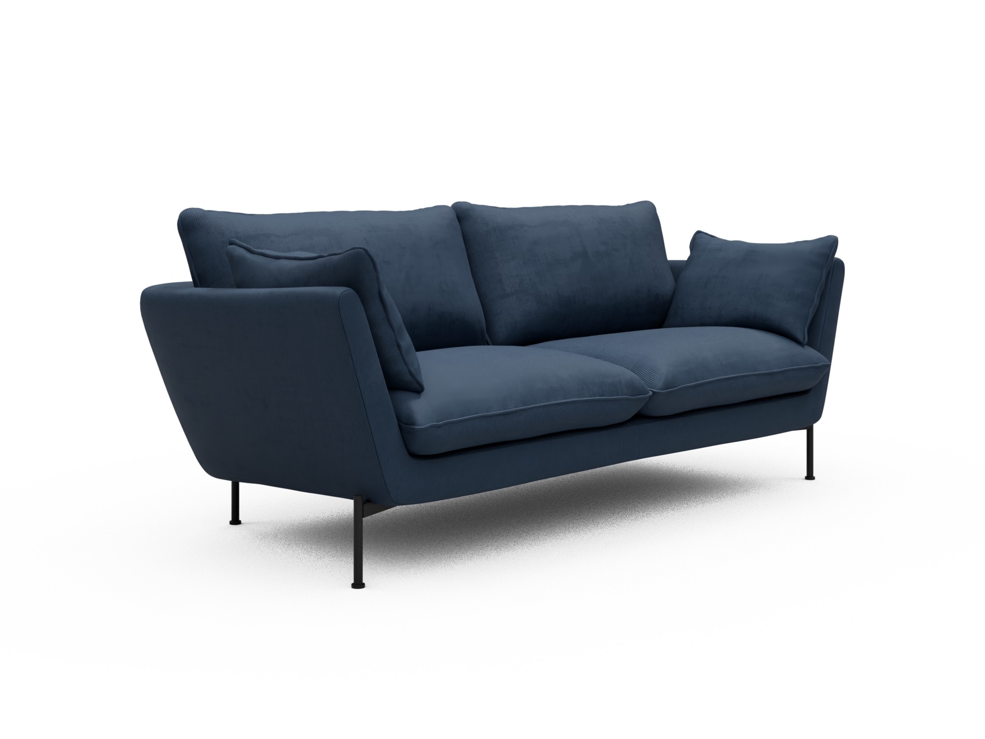 Skandi Home Sofa Anton 2-Sitzer Cordufine-Royal-Blue moebelfaktor