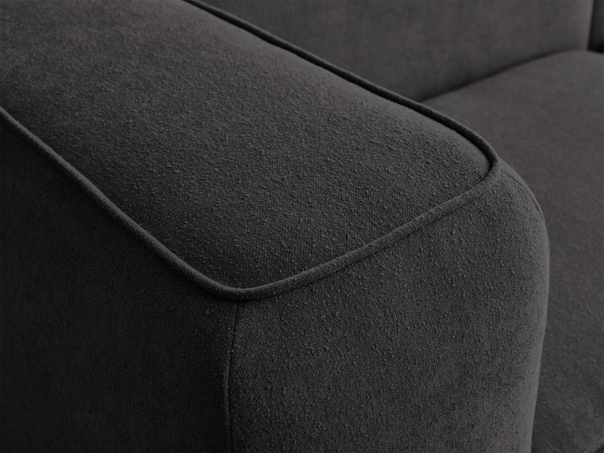 Bobochic Zephyr Ecksofa 260 × 165 cm Strukturstoff Schwarz Ecke rechts