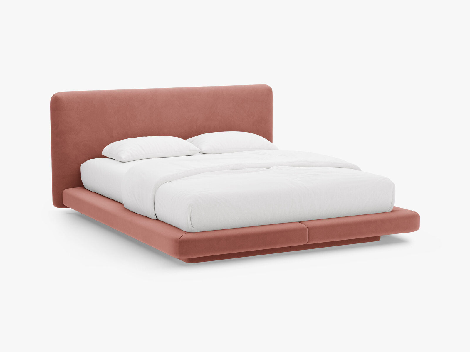 Micadoni Polsterbett mit Kopfteil Linea Samt Magic Velvet Rosa 140x200