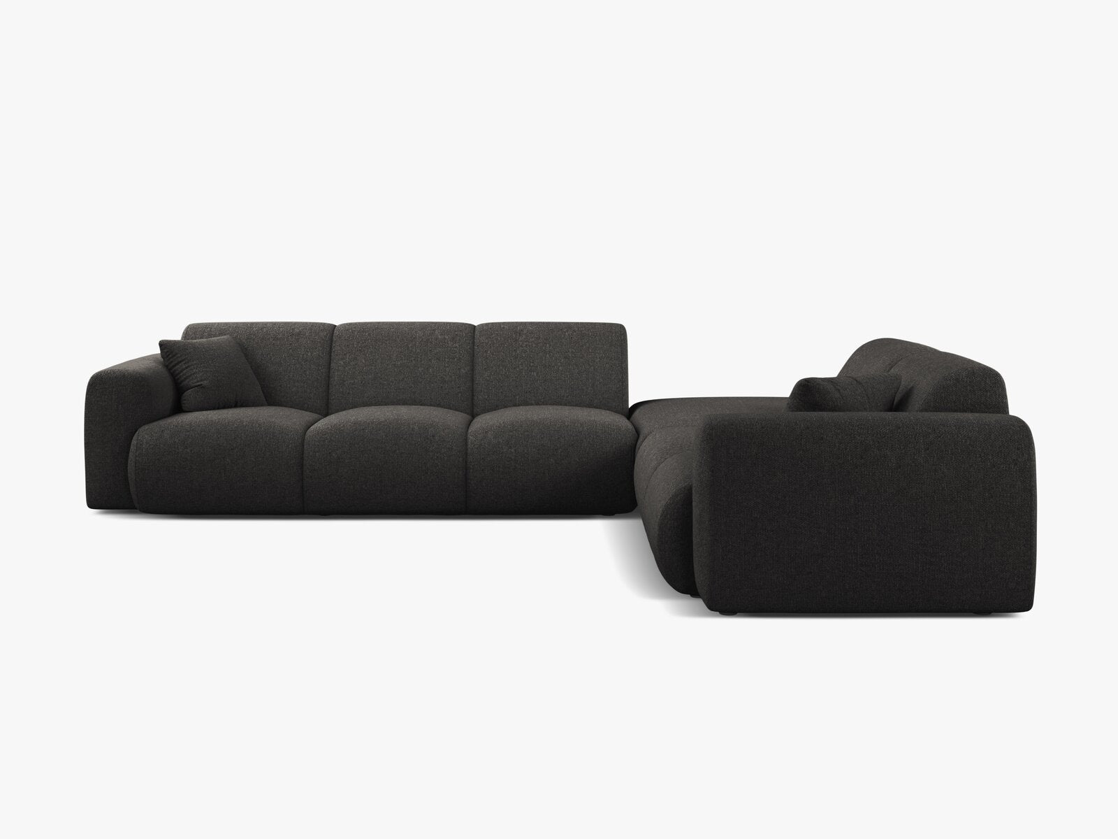 Micadoni Ecksofa Molino 6-Sitzer Rechts Chenille Eden Anthrazit