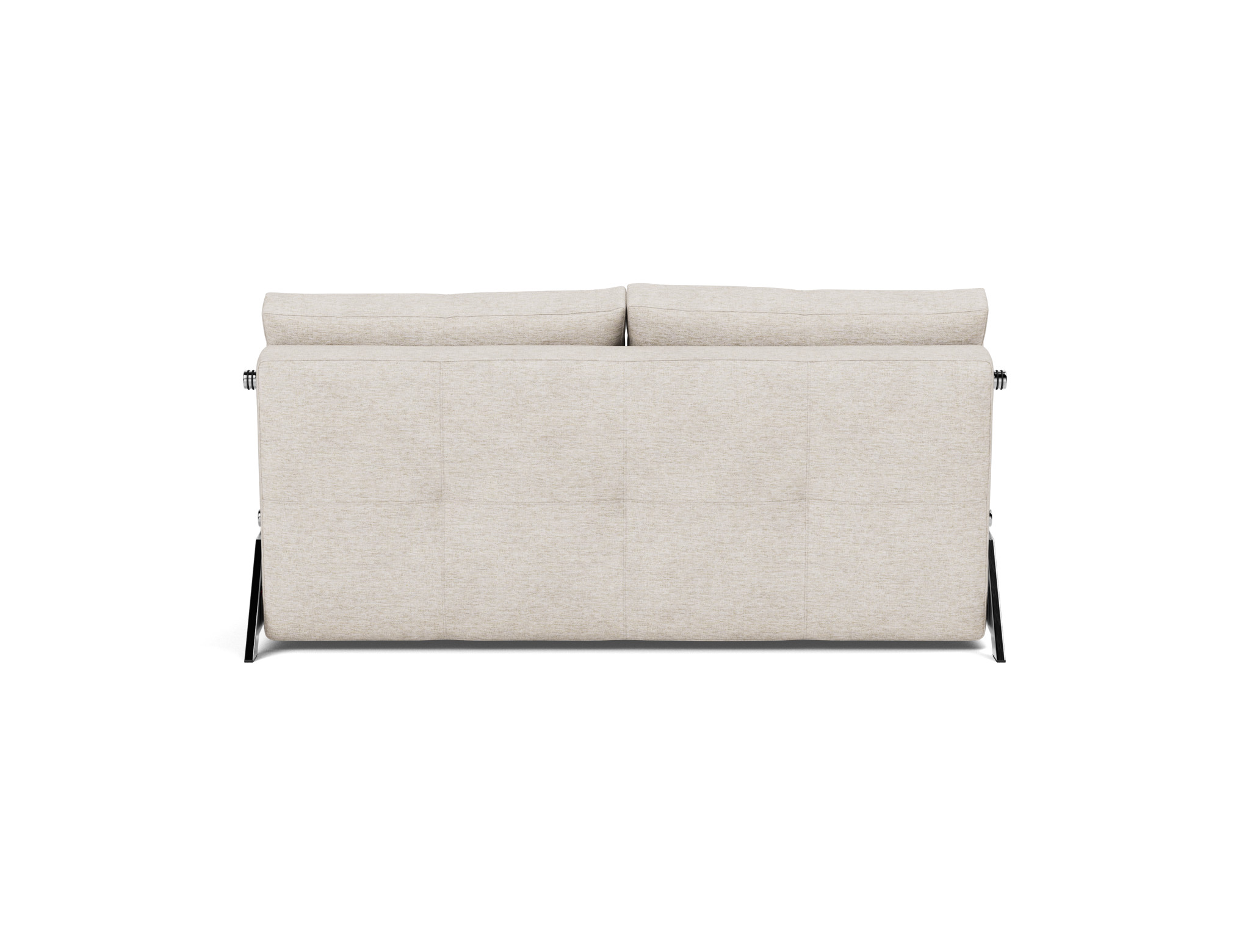 Schlafsofa Cubed 160 Chenille Yuveno 470-Natural Beine Chrom