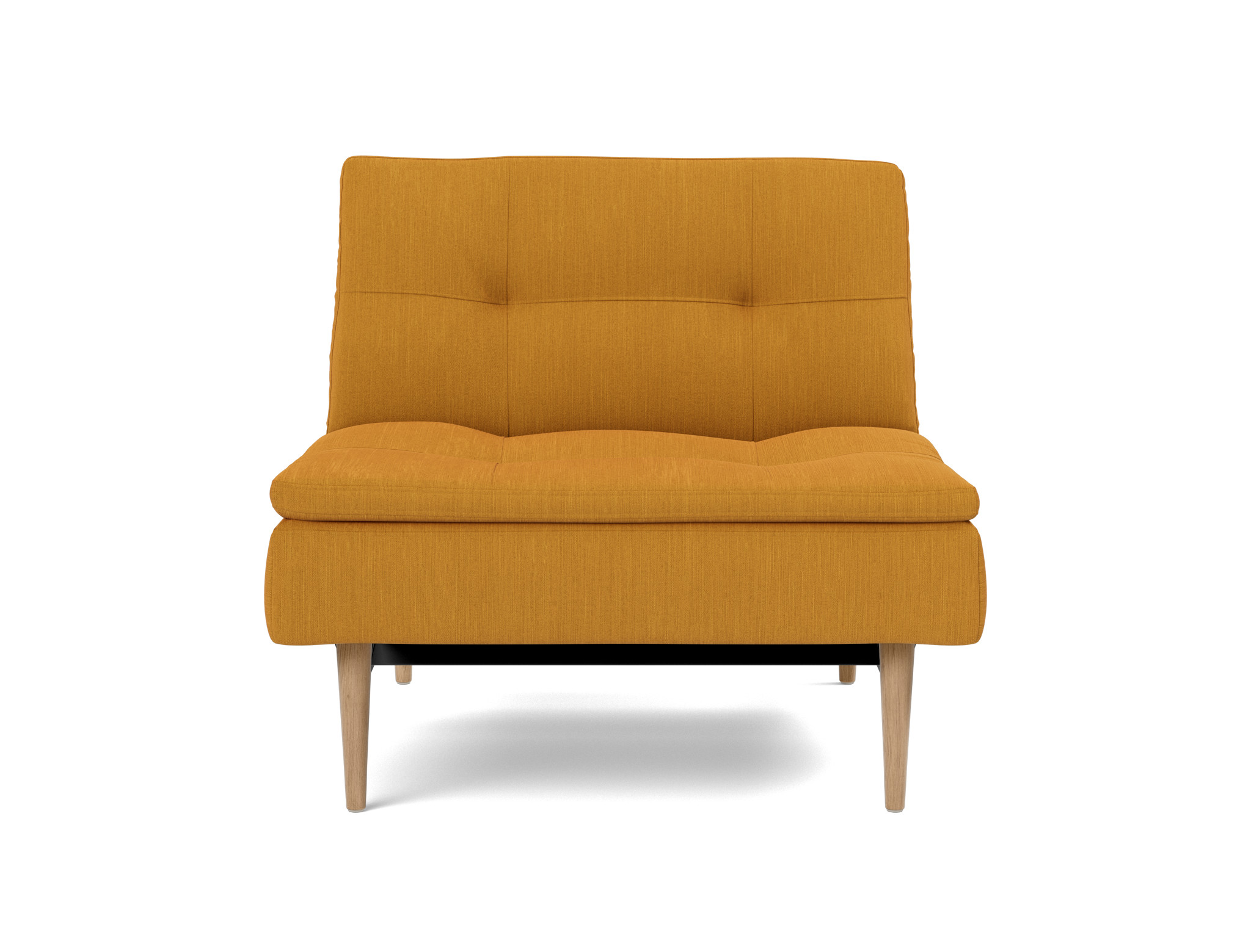 Sessel Dublexo Flachgewebe Elegance 507-Burned-Curry Beine Styletto Eiche hell
