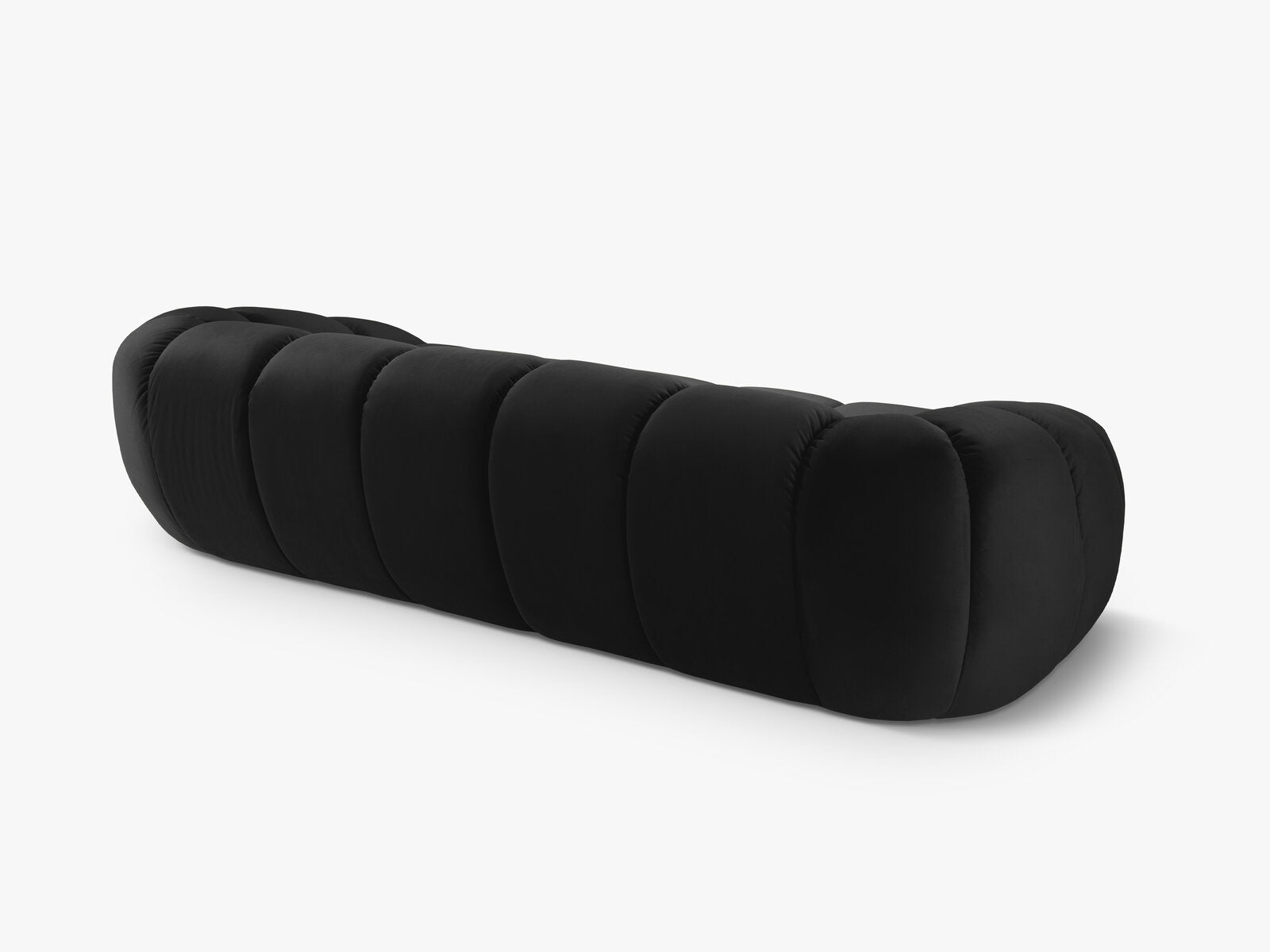 Micadoni Sofa Diana 4-Sitzer Samt Schwarz