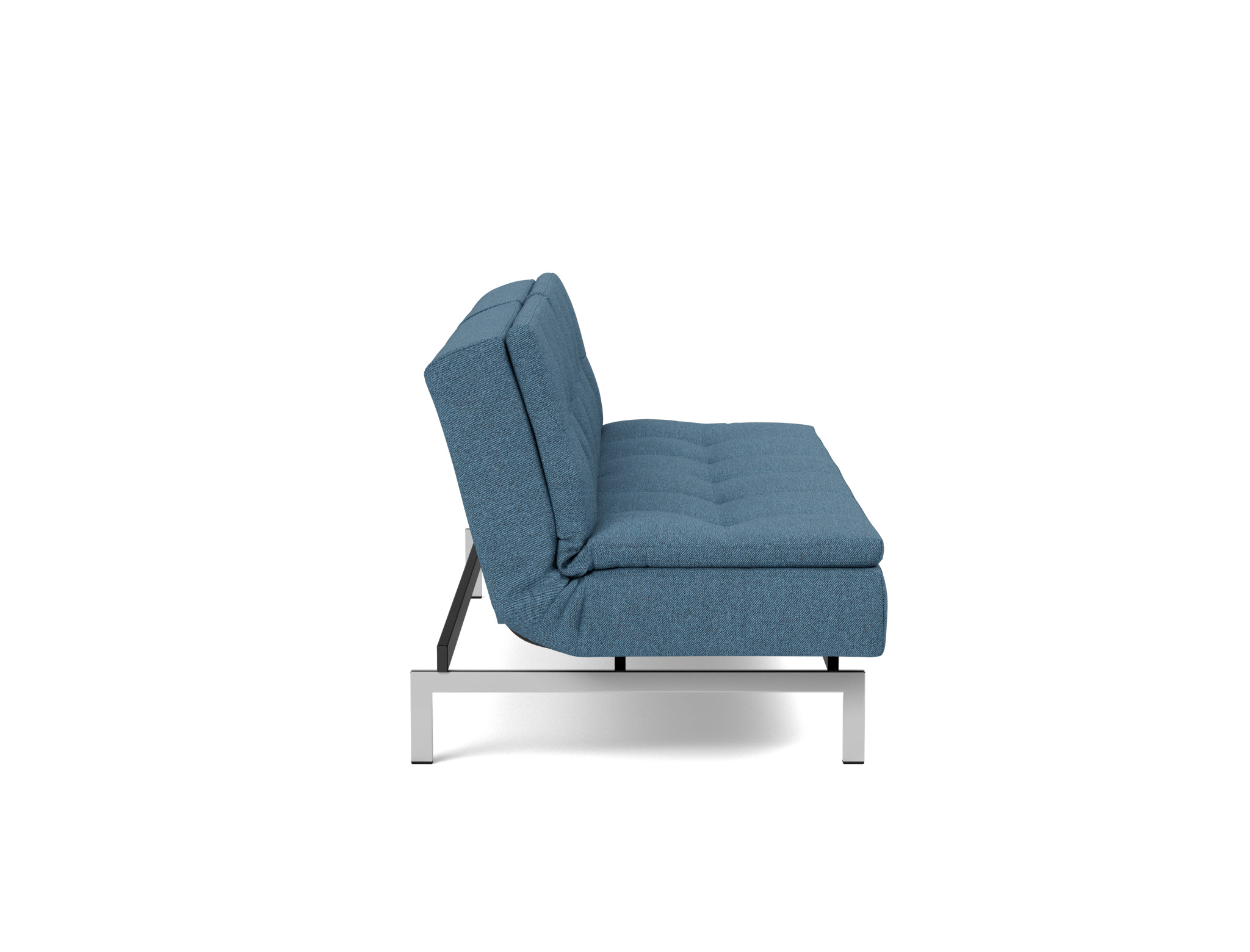 Schlafsofa Dublexo Strukturierter Stoff Weda 302-Weda-Blue Beine Chrom