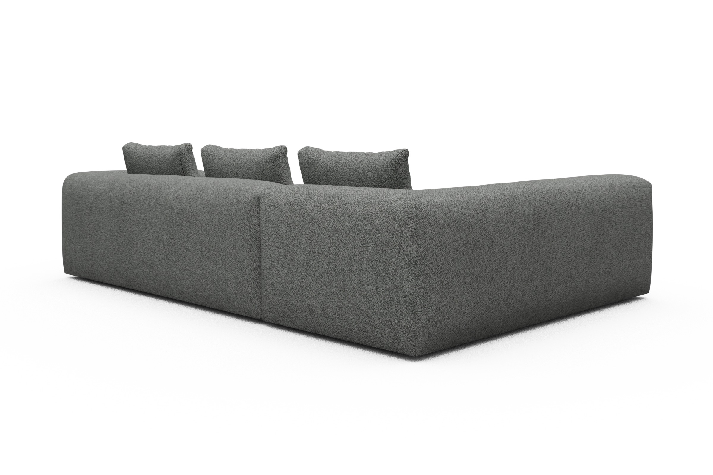 Ecksofa Fred 2x 2,5-Sitzer links offen Vanora-Warm-Grey