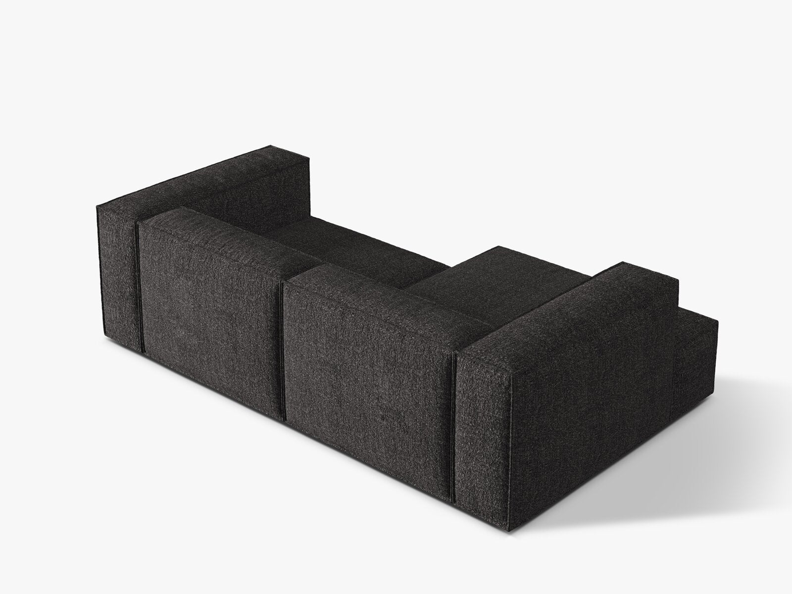 Micadoni Ecksofa Nuria 3-Sitzer Links Boucle Anthrazit