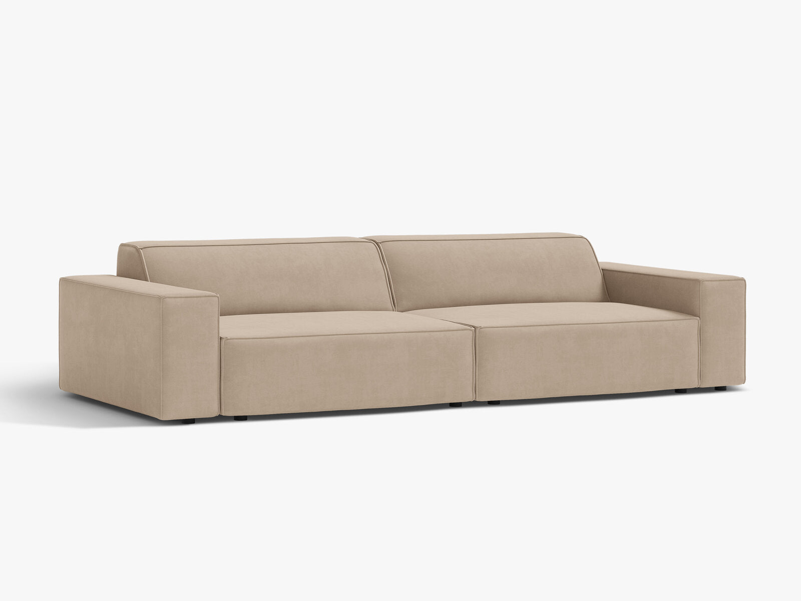 Micadoni Sofa Jodie 4-Sitzer Samt Venus Beige