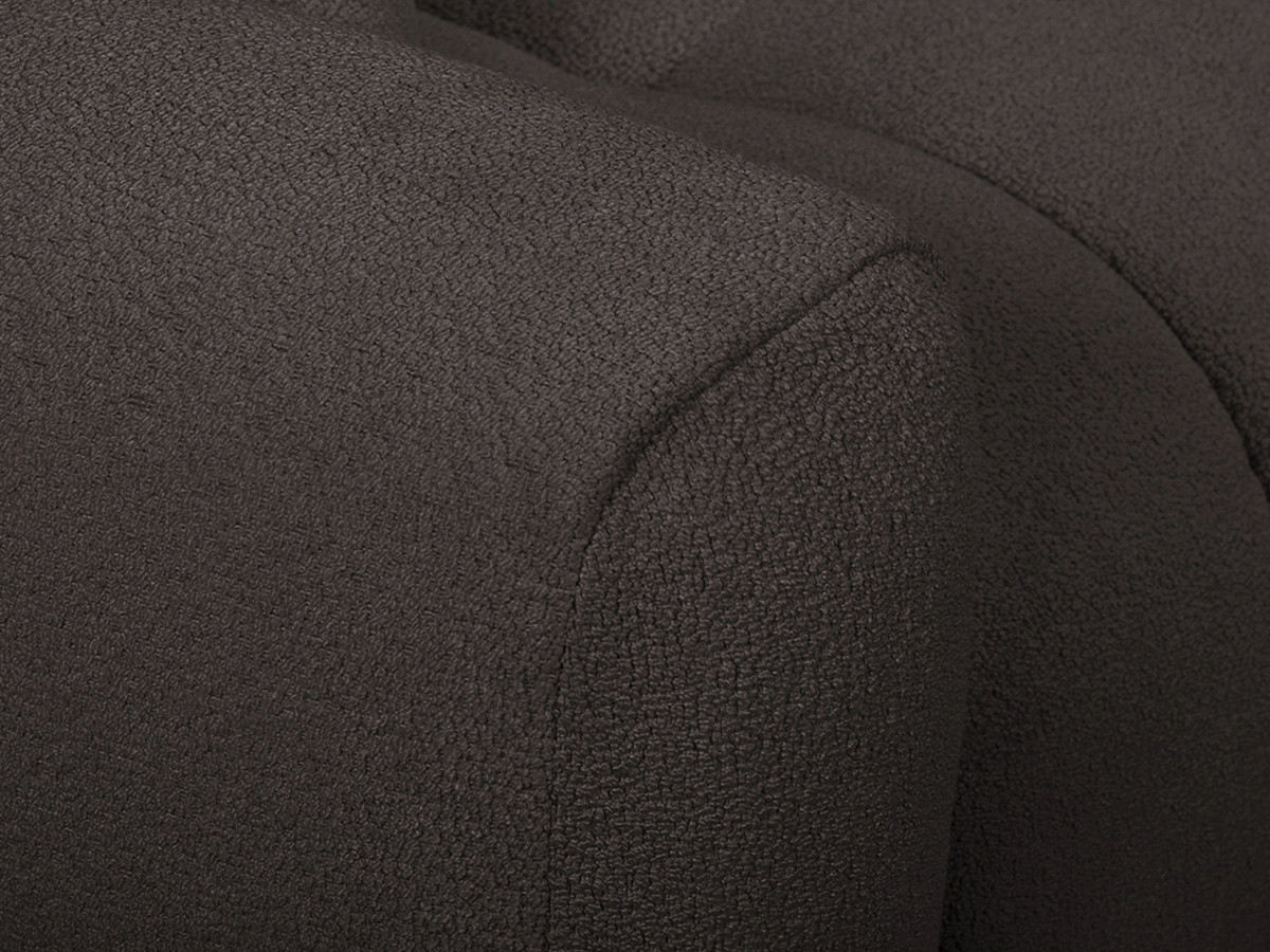 Bobochic Bradley Schlafsofa 3-Sitzer Bouclé-Stoff Braun