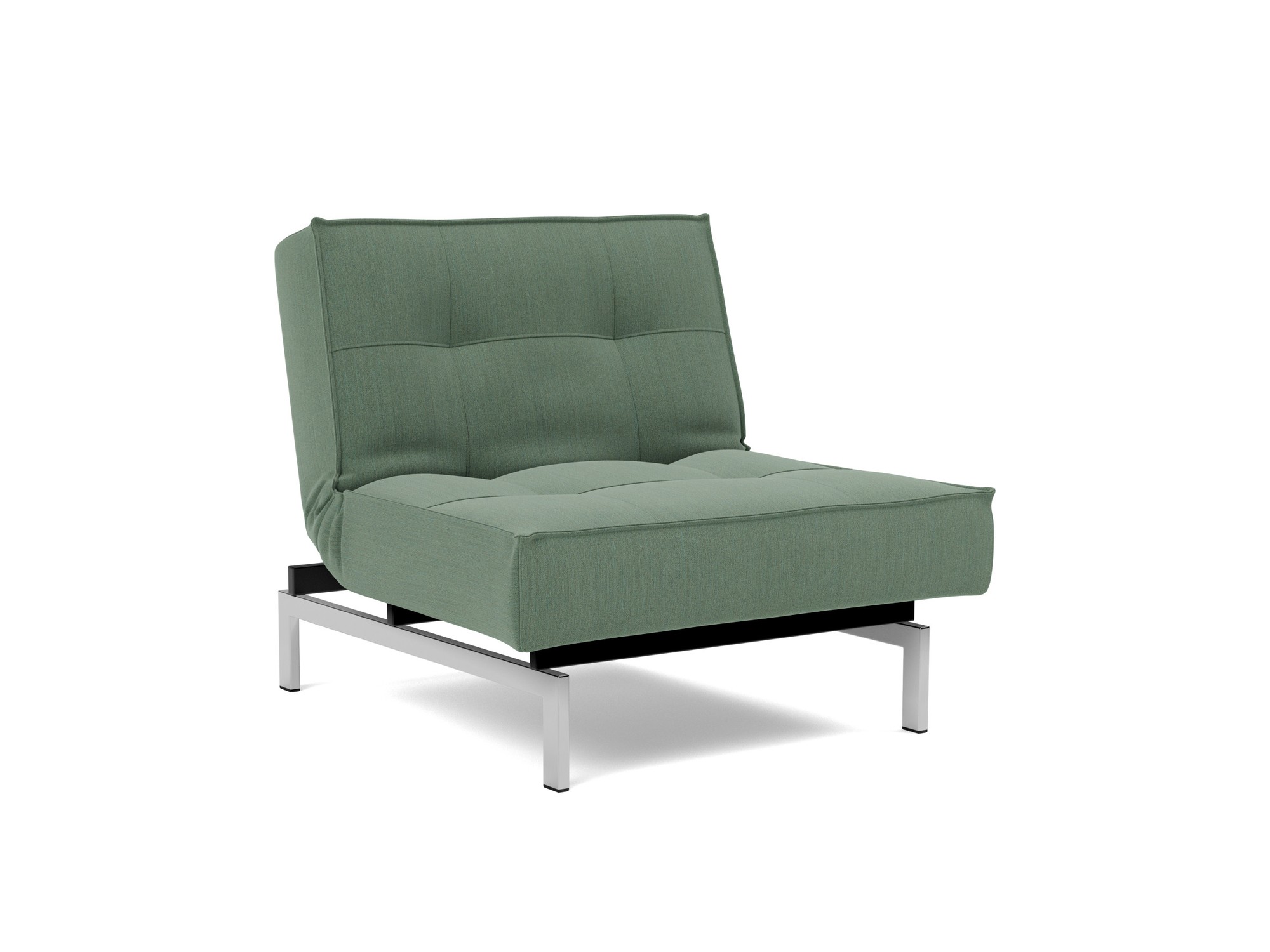 Sessel Splitback Flachgewebe Elegance 518-Green Beine Chrom