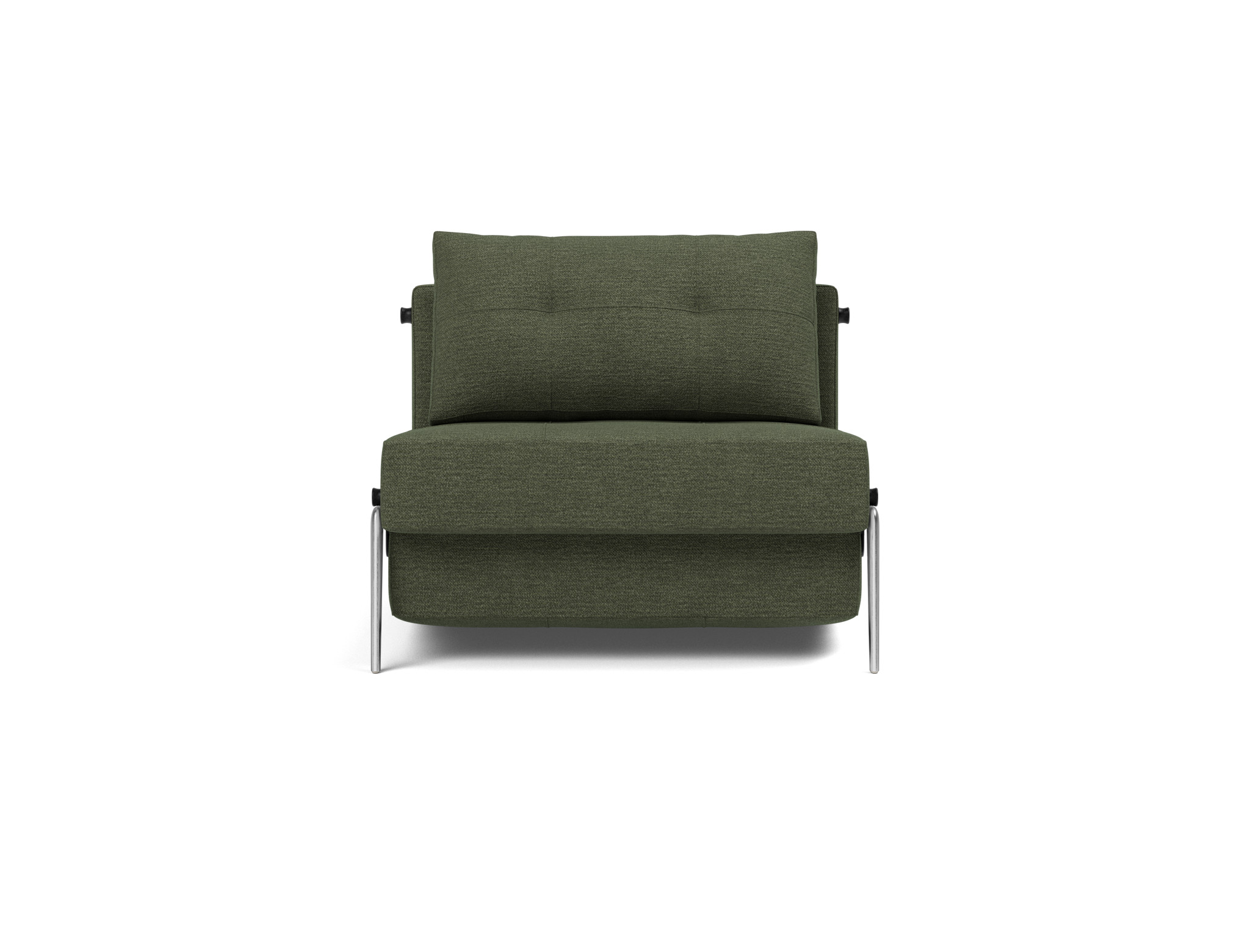 Schlafsessel Cubed 90 Strukturierter Stoff Taura 353-Forest Beine Aluminium
