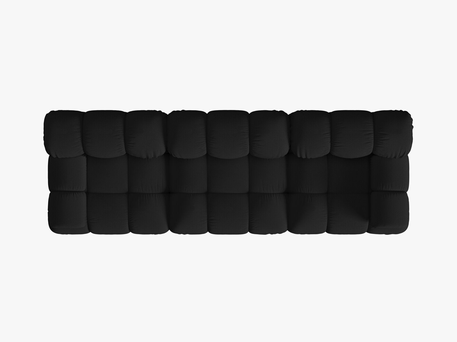 Micadoni Modulares Sofa Bellis 3-Sitzer 3D-Stoff Sonic Schwarz