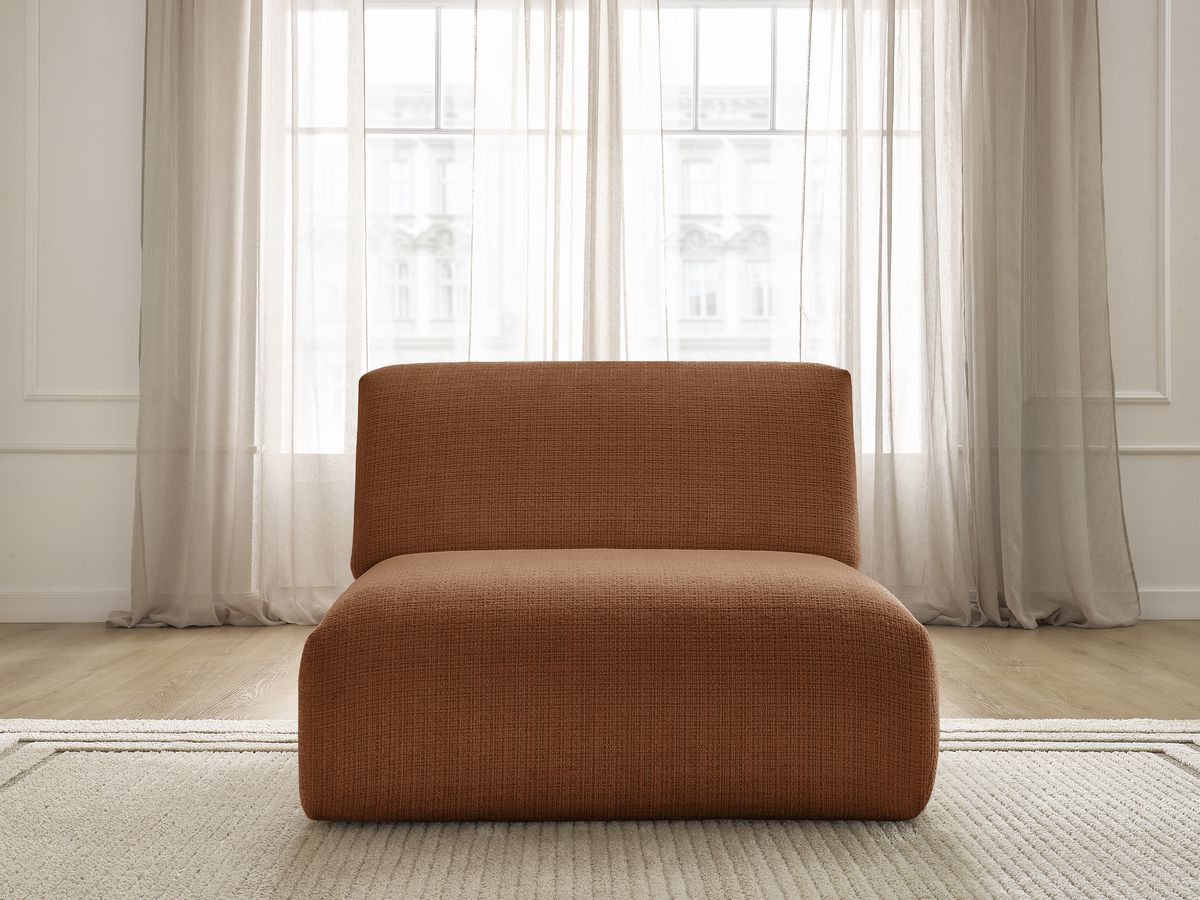 Bobochic Sirius Sofamodul 1-Sitzer Strukturstoff Orange