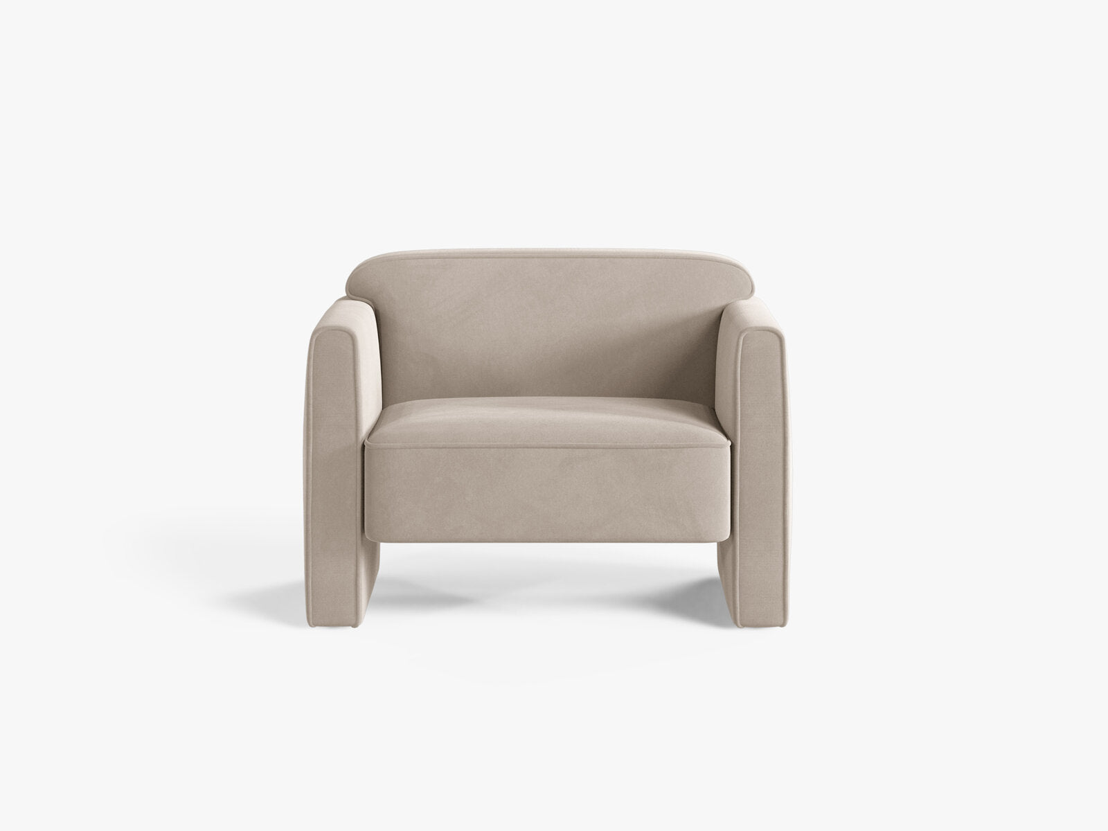 Micadoni Sessel Abby Samt Salvador Beige