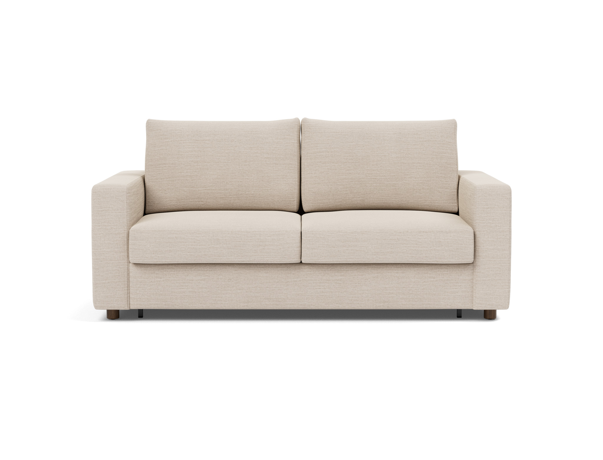 Schlafsofa Neah mit Standard-Armlehnen 160 Webstoff Blida 612-Sand-Grey