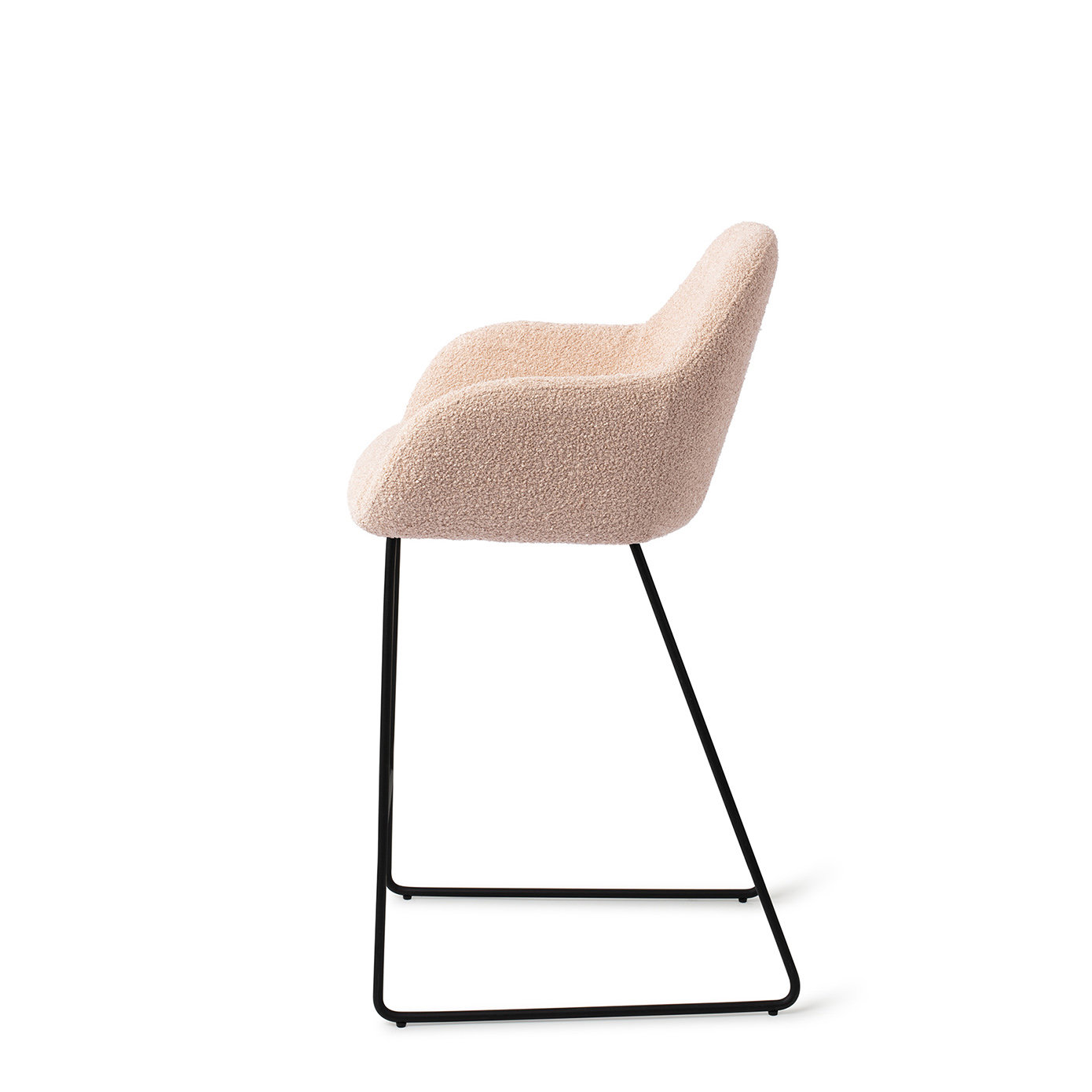 Jesper Home Barhocker Kushi Flax Relax Slide Schwarz Tresenhöhe 65 cm