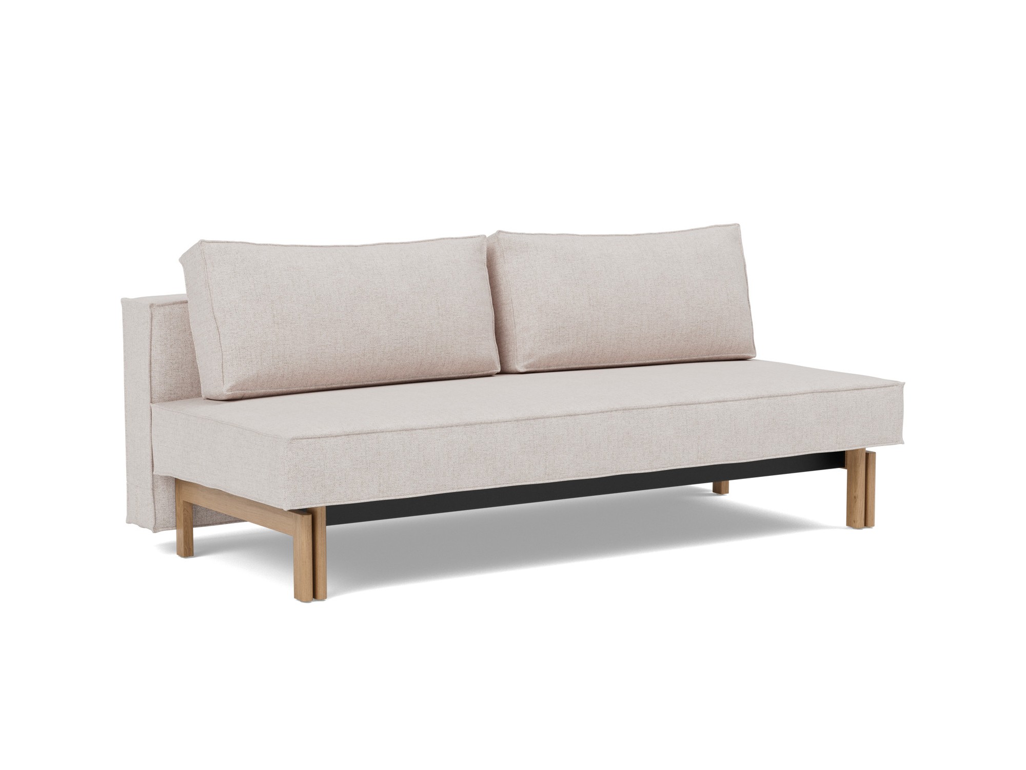 Schlafsofa Sly Strukturierter Stoff Weda 300-Weda-Sand Beine Eiche