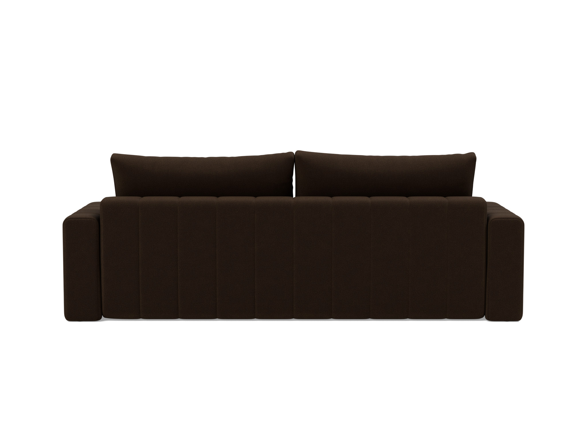 Schlafsofa Akello mit Armlehnen Strukturierter Stoff Taura 358-Chocco