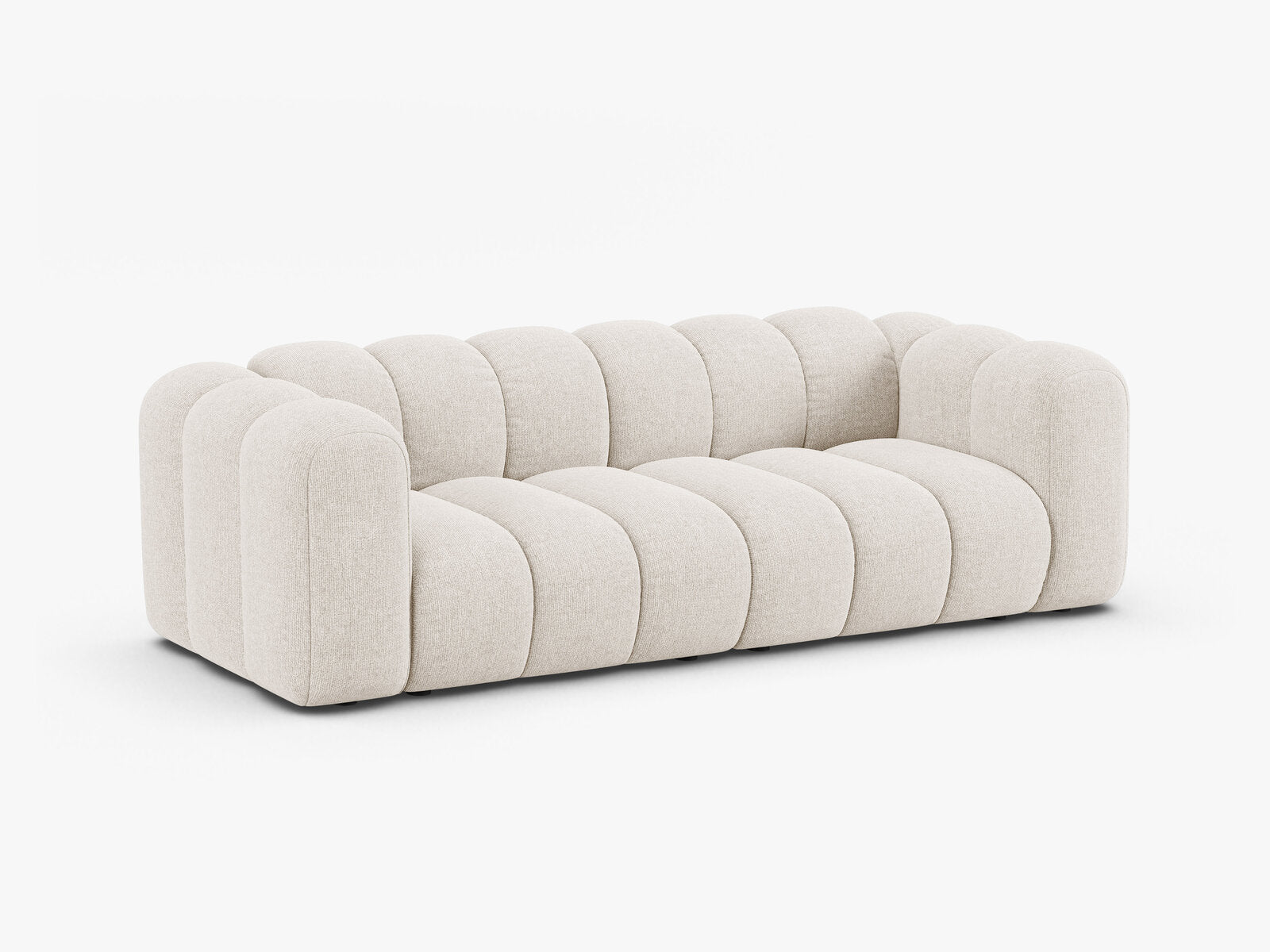 Micadoni Sofa Lupine 3-Sitzer Chenille Eden Helles Beige