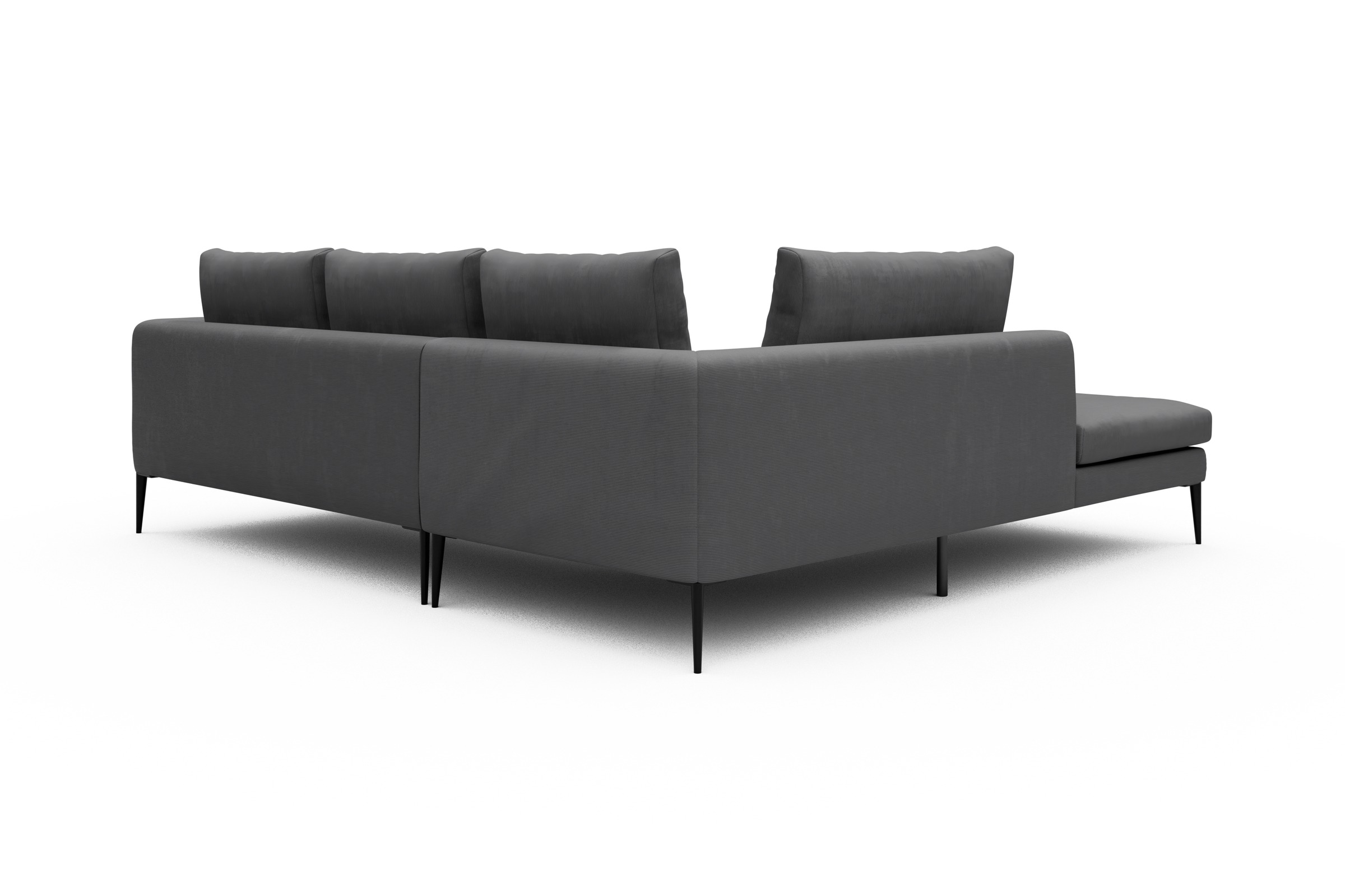 Ecksofa Paul Relax-Ecke links mit 2-Sitzer Cordufine-Grey