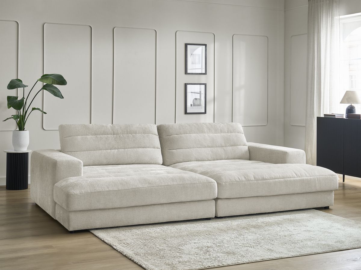 Bobochic Sierra Sofa 4-Sitzer Strukturstoff Beige