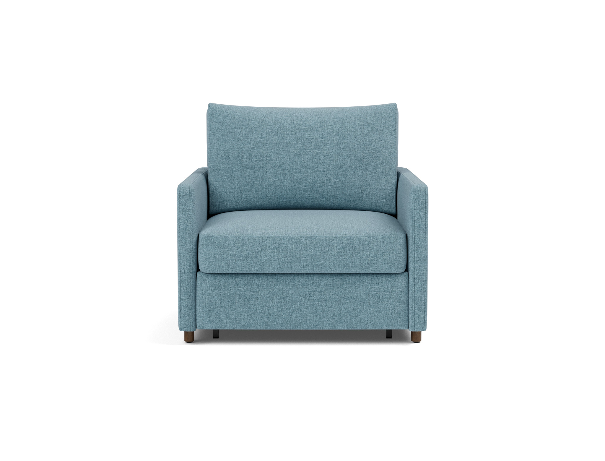 Schlafsessel Neah mit Slim-Armlehnen Flachgewebe Mixed Dance 525-Light-Blue