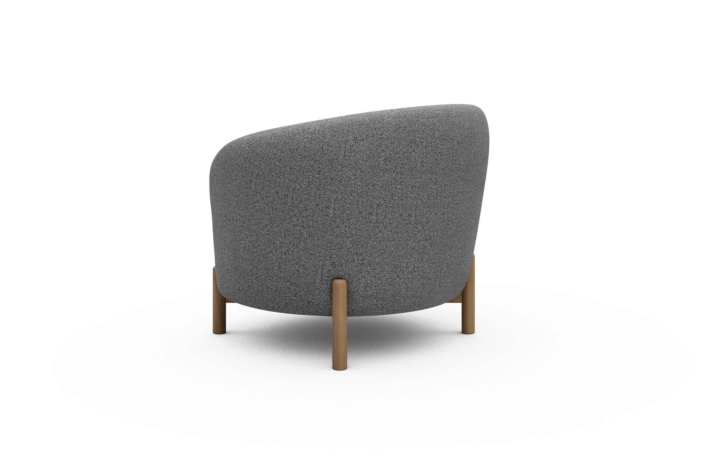 Sessel Ronda Holzbeine Eiche Natur Aivi-Gravet-Grey