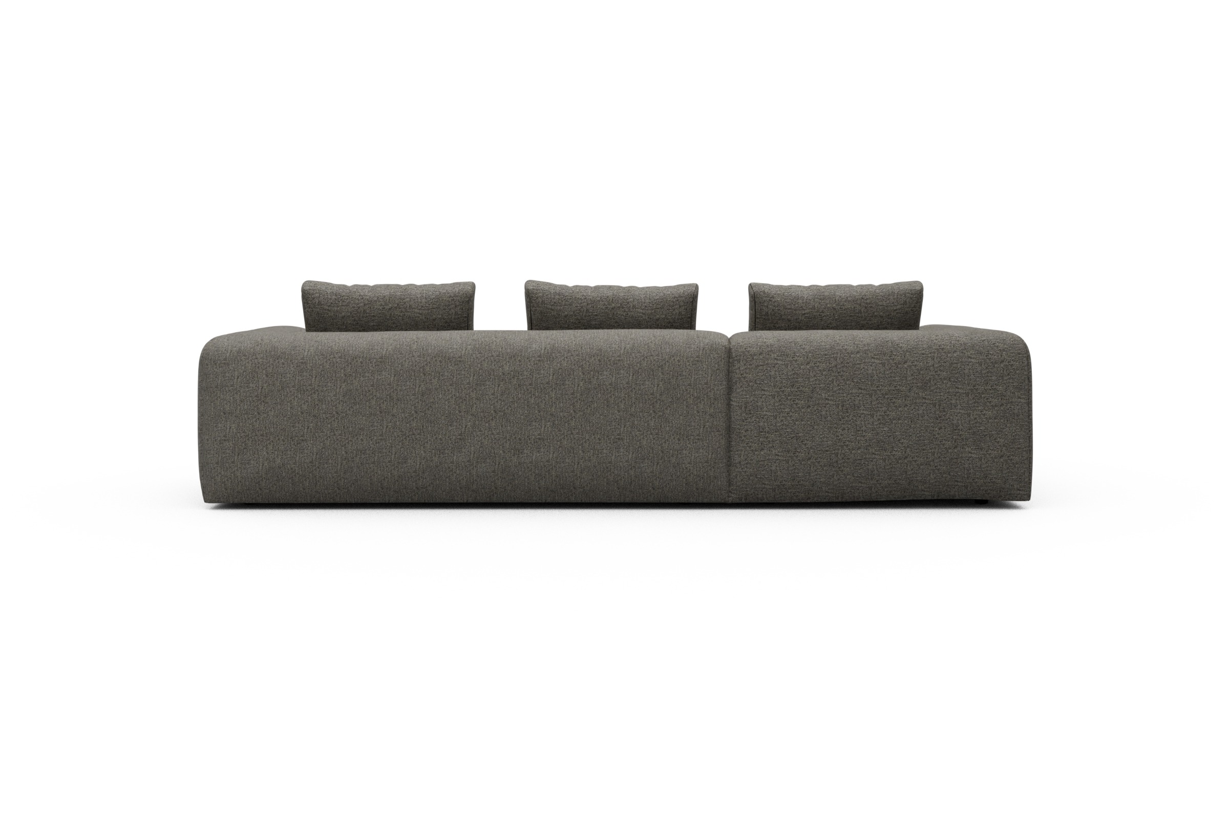 Ecksofa Fred Chaiselongue links mit 2,5-Sitzer Carreno-Sepie-Brown