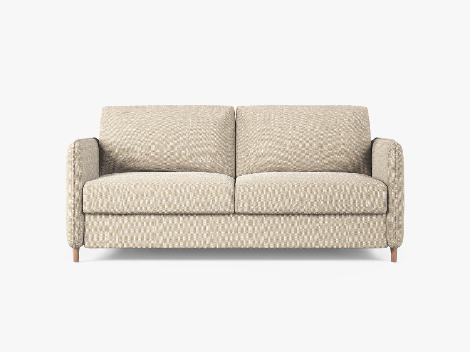 Micadoni Sofa mit Schlaffunktion Simo 3-Sitzer Strukturierter Stoff Babel Beige