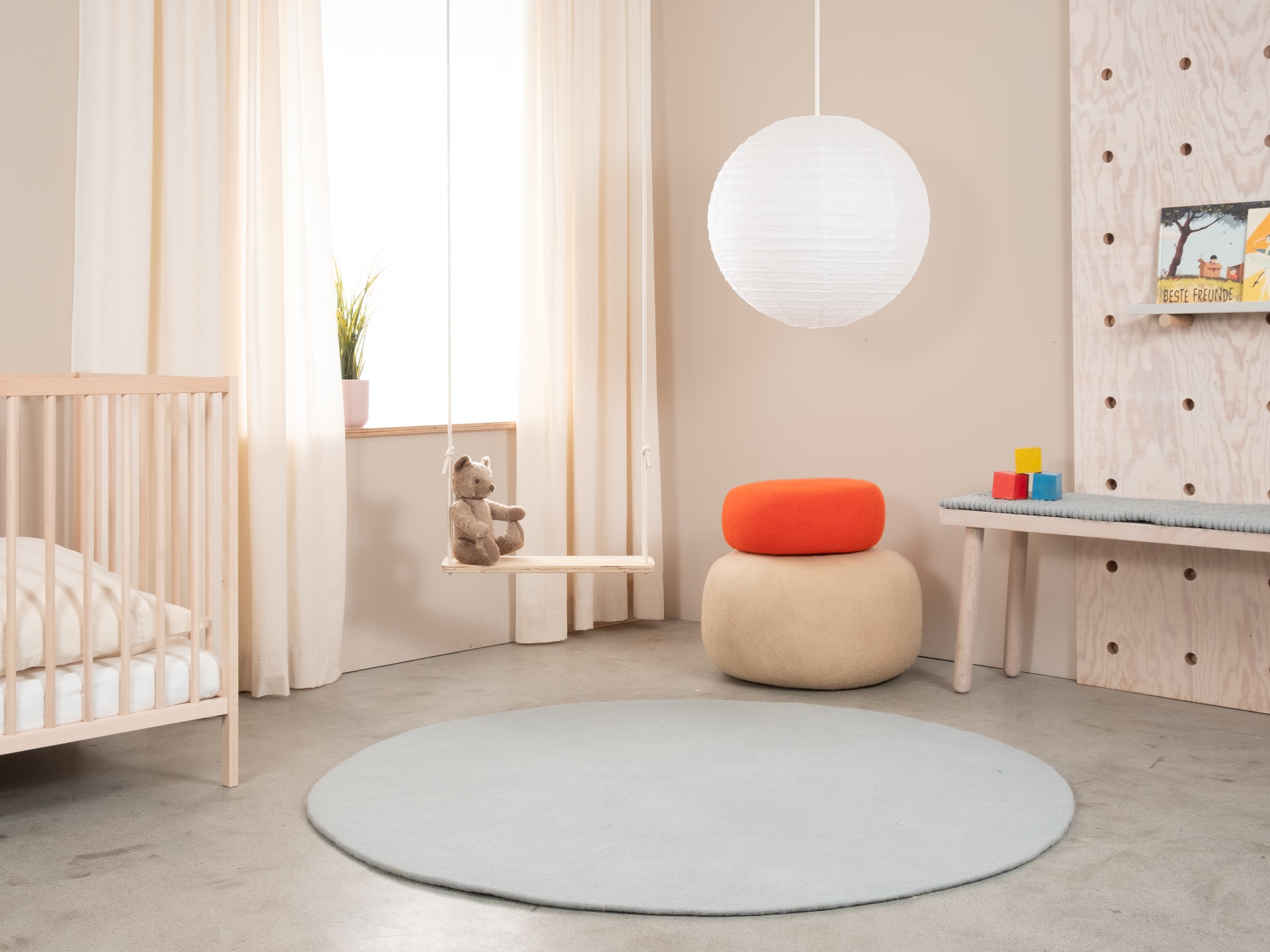 myfelt Liv Filzteppich Hellblau rund Ø 50 cm