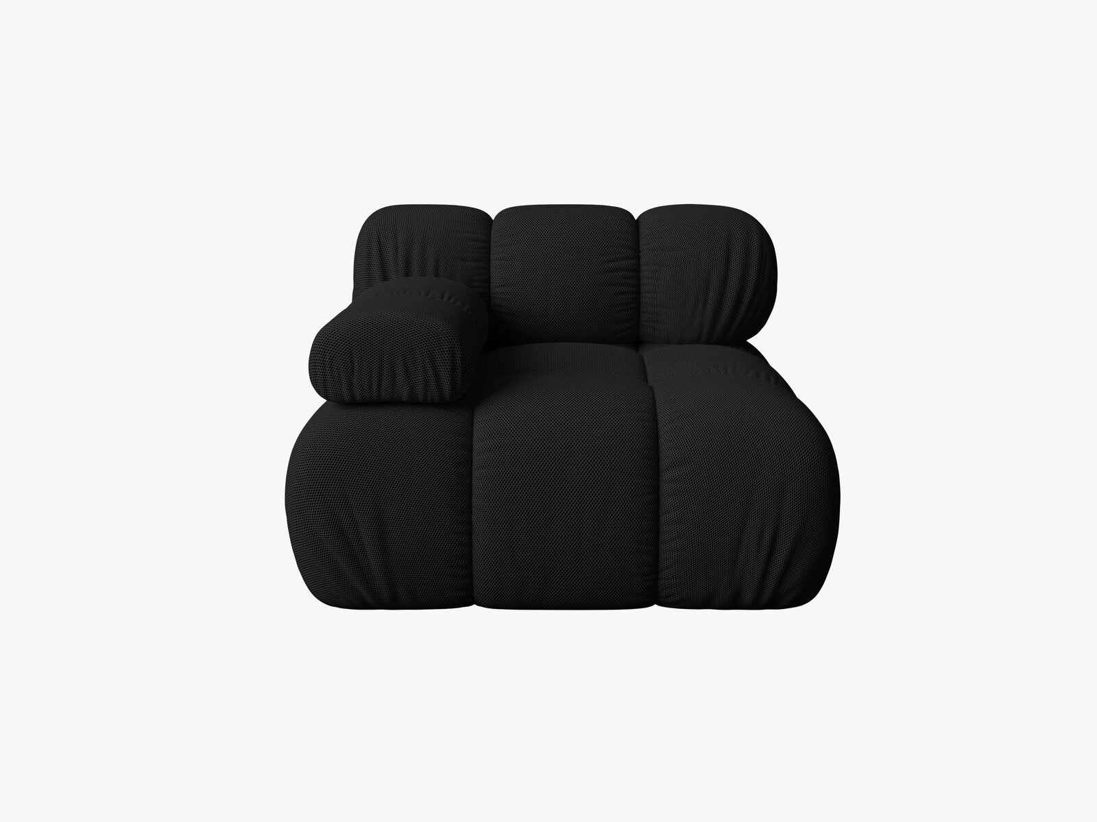 Micadoni Eckmodul Bellis Links 3D-Stoff Sonic Schwarz