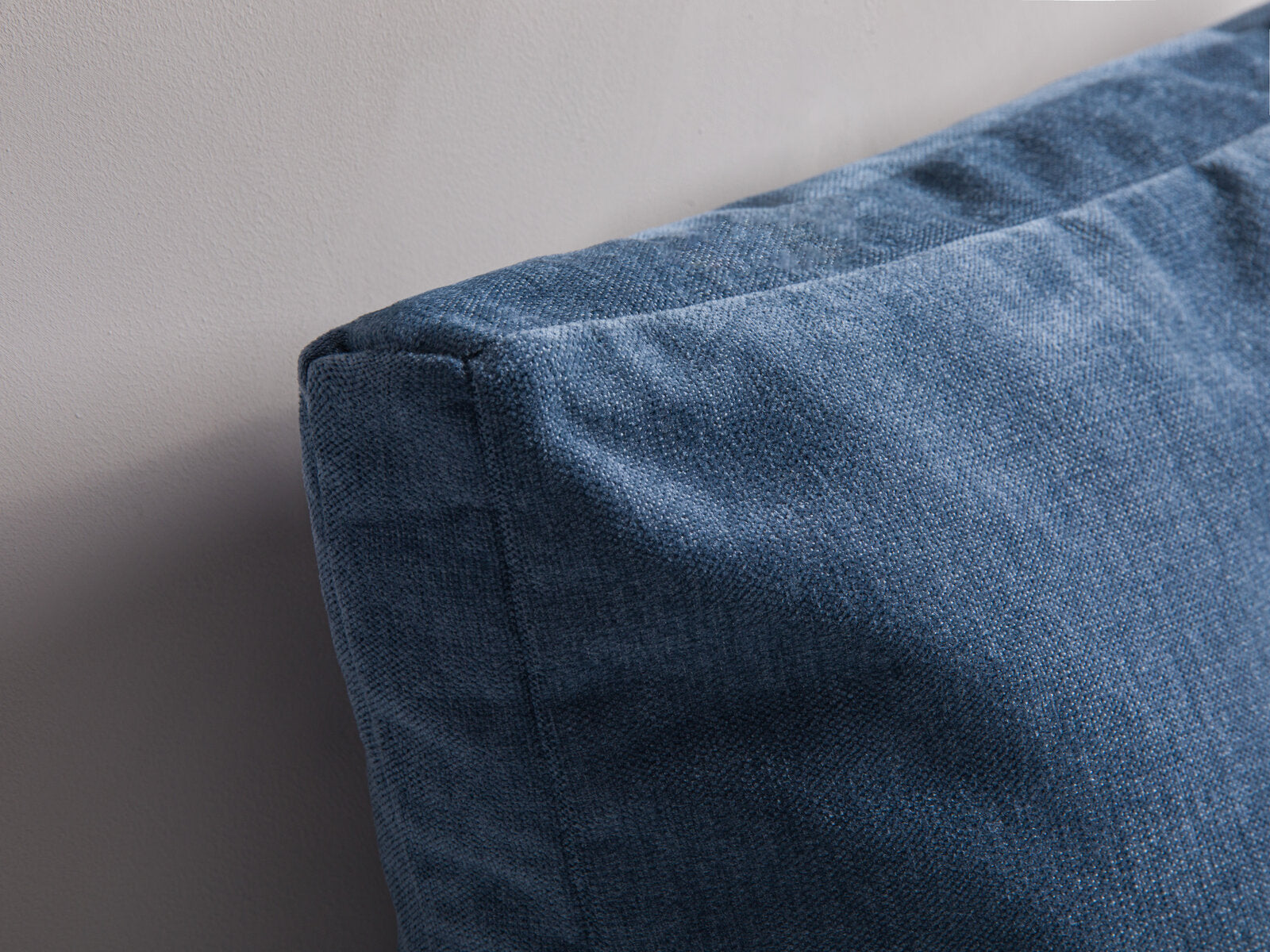Micadoni Kissen Mono Strukturierter Stoff Jeansblau