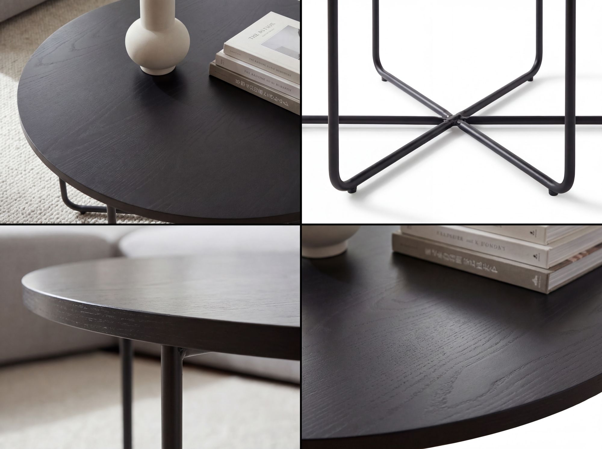 Couchtisch Straume Schwarz Ø 80 cm