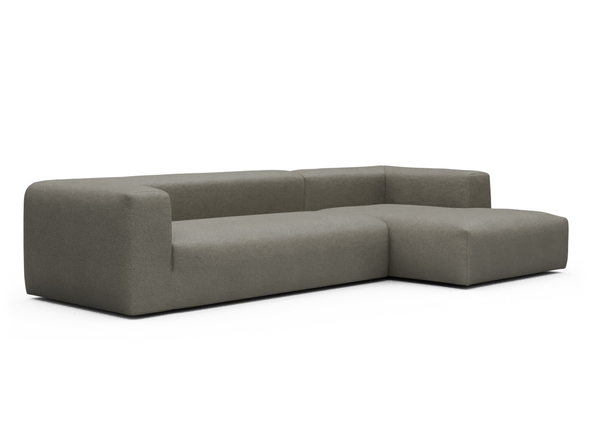 Skandi Home Ecksofa Fred Chaiselongue rechts mit 2,5-Sitzer Denari-Warm-Grey moebelfaktor