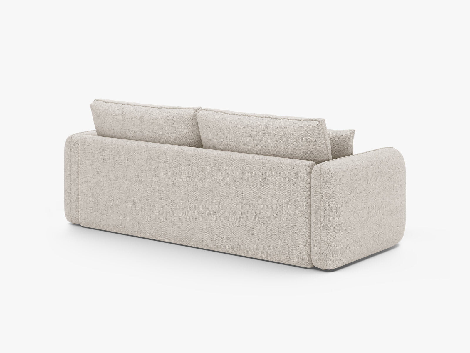 Micadoni Sofa mit Schlaffunktion Dormi 3-Sitzer Strukturierter Stoff Moly Helles Beige