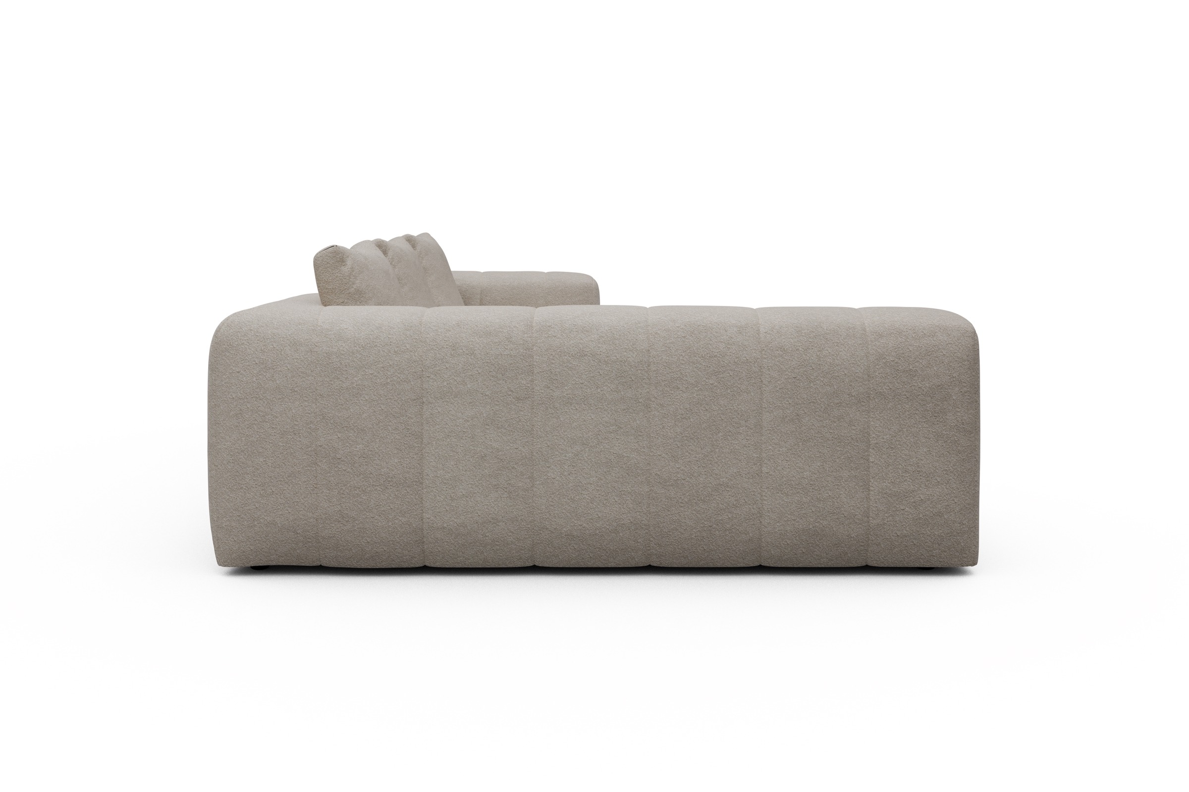 Ecksofa Hugo 2x 2,5-Sitzer Armlehne rechts Aivi-Lace-Beige
