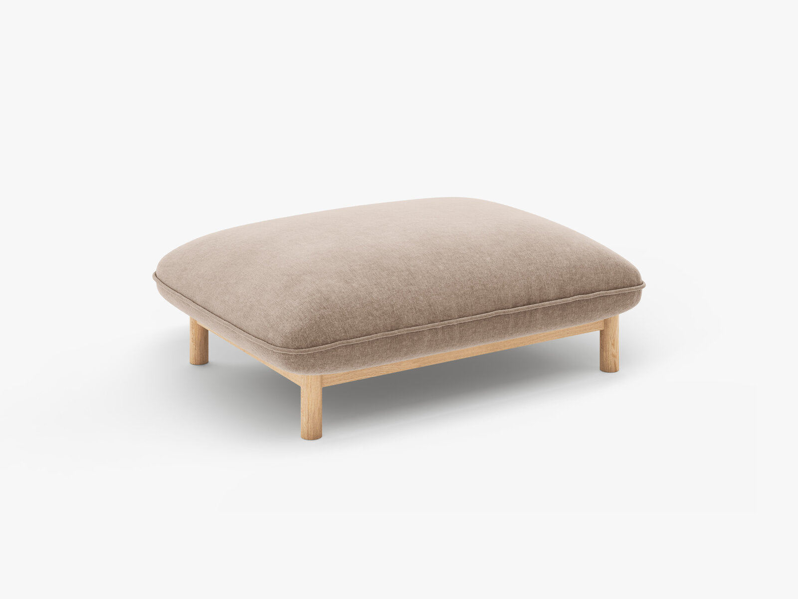 Micadoni Ada Pouf Strukturierter Stoff Wind Sand