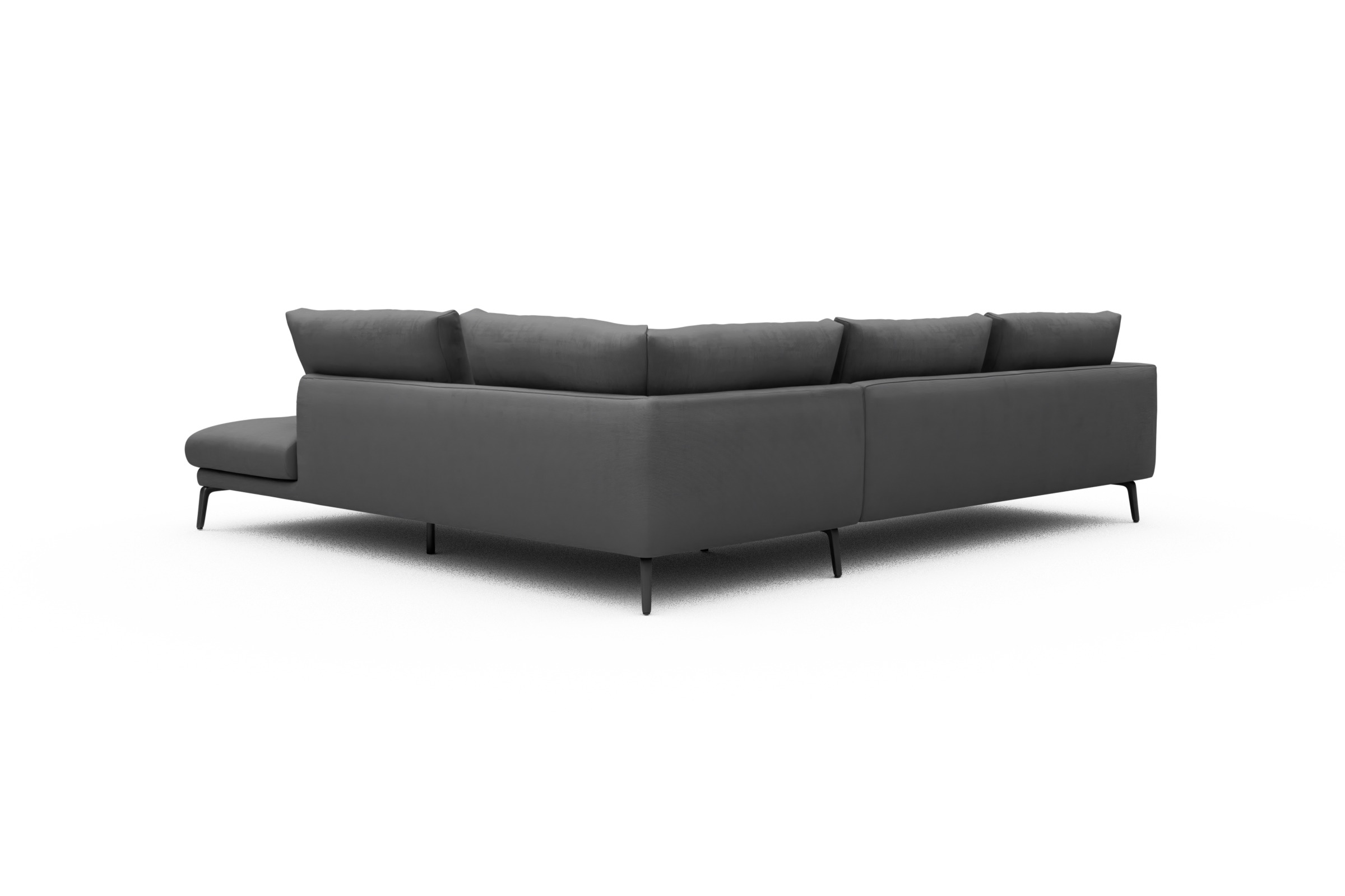 Ecksofa Karl Relax-Ecke rechts mit 2,5-Sitzer Cordufine-Grey
